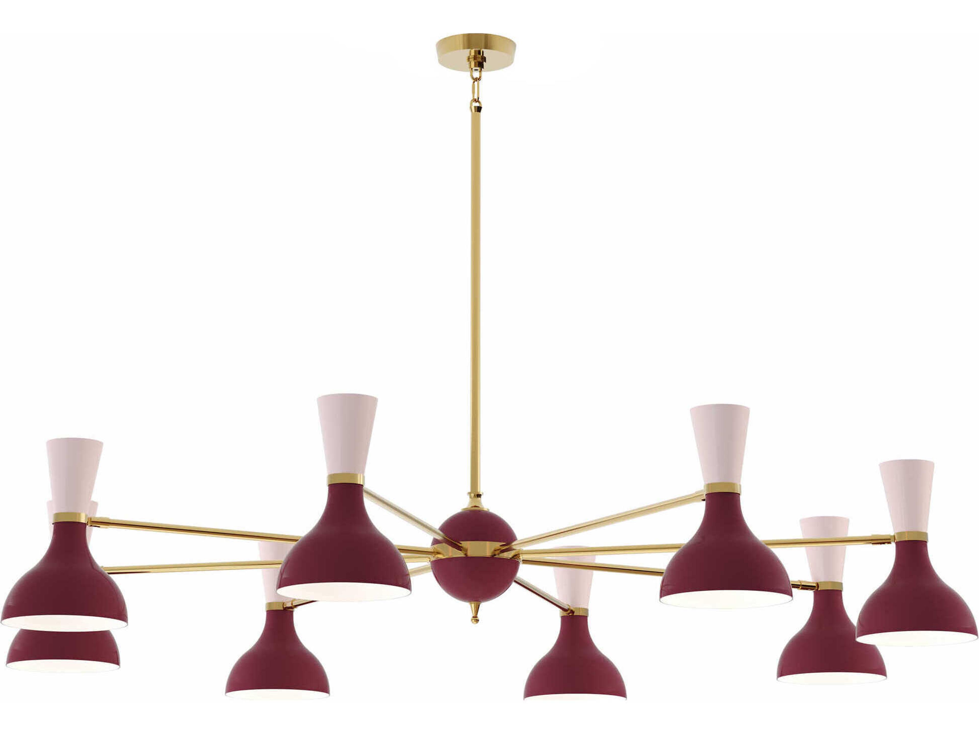Clare 8-Light Sugar Plum Rose Water Purple Chandelier