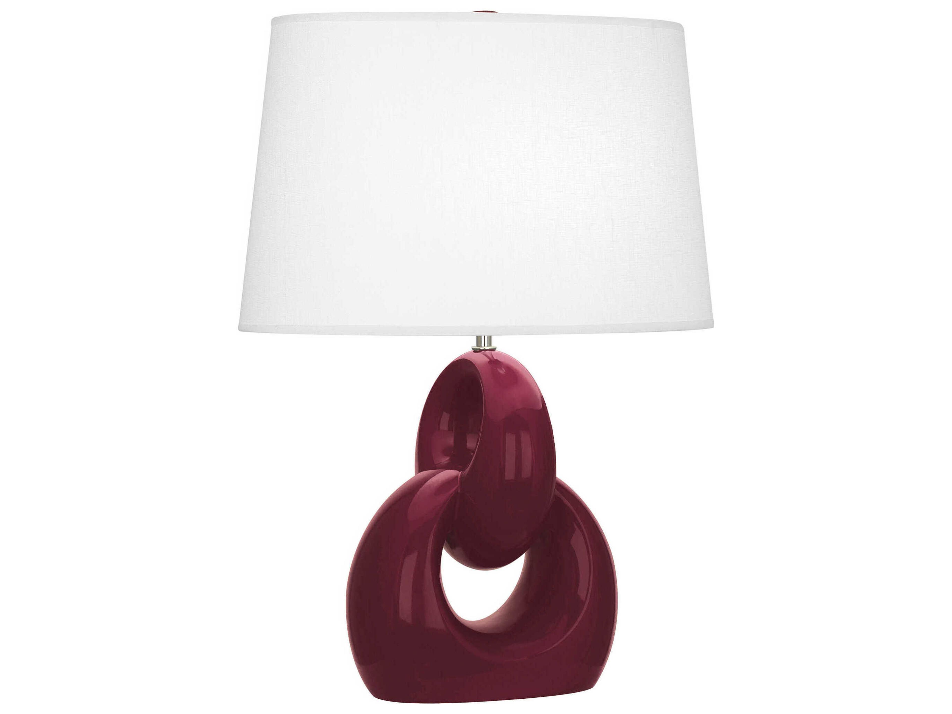 Fusion Sugar Plum Glazed Polished Nickel Purple Buffet Lamp