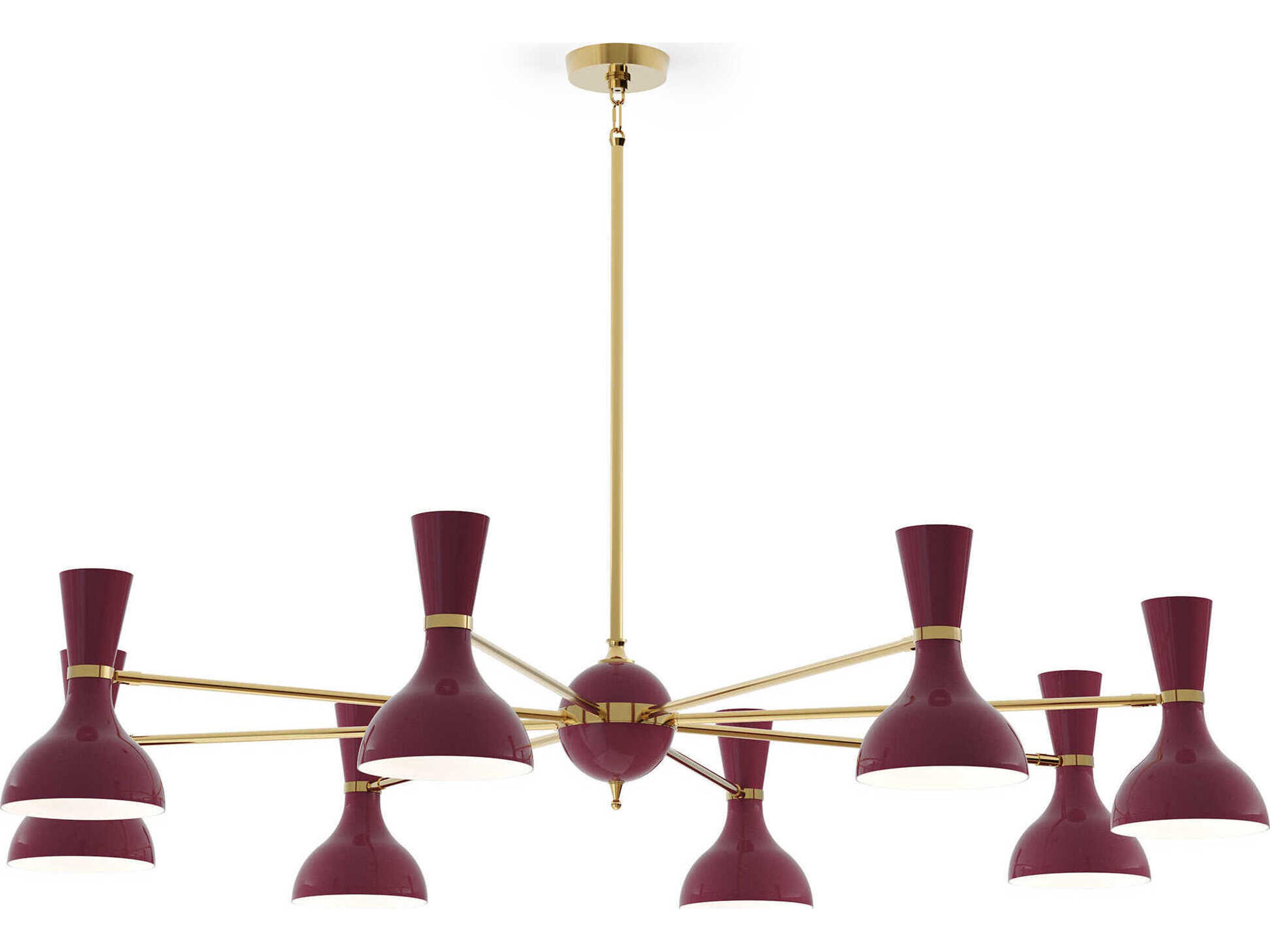Robert Abbey Clare 8-Light Sugar Plum Rose Water Purple Chandelier
