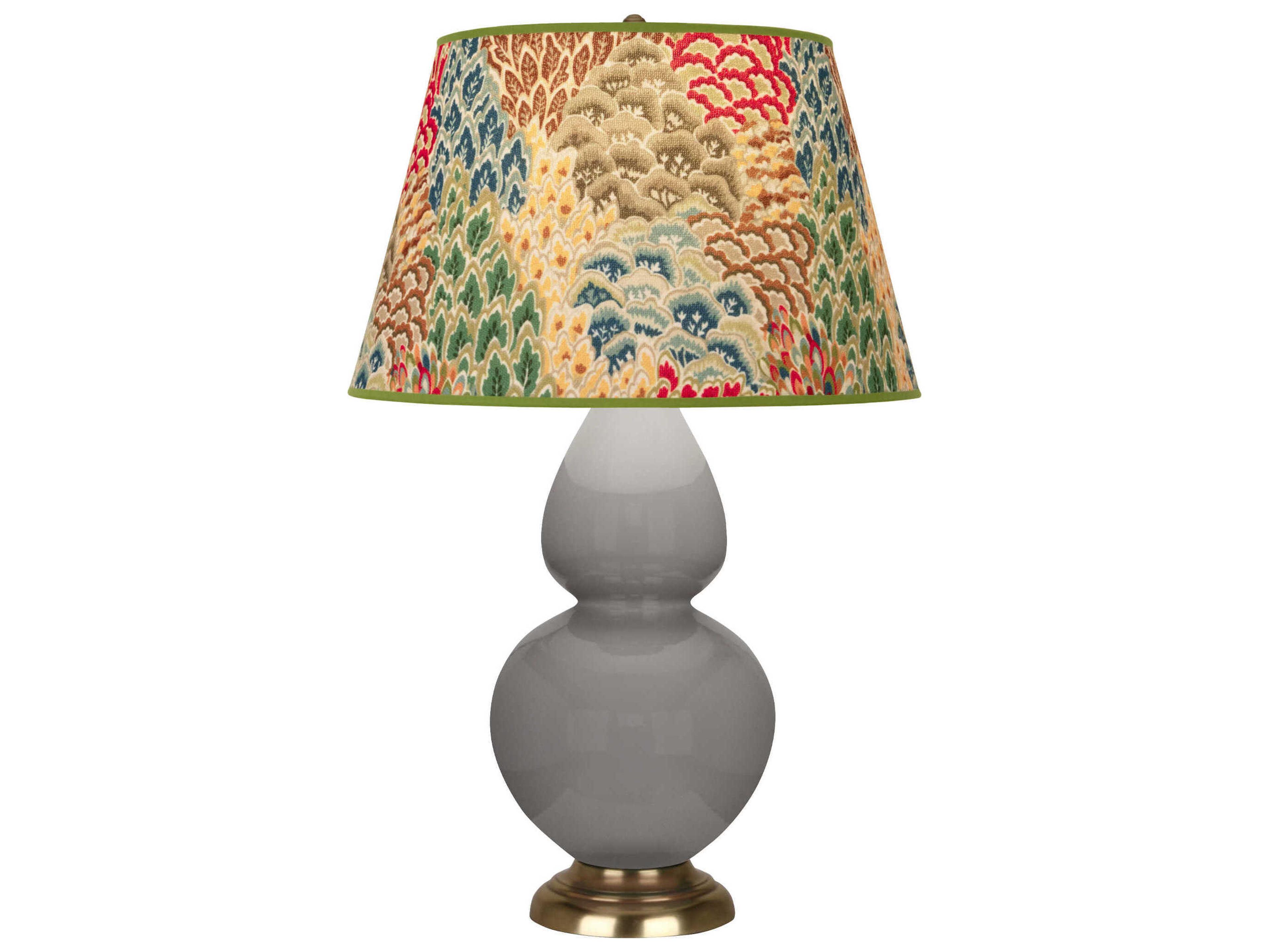 Robert Abbey Double Gourd Smokey Taupe Glazed Gray Buffet Lamp