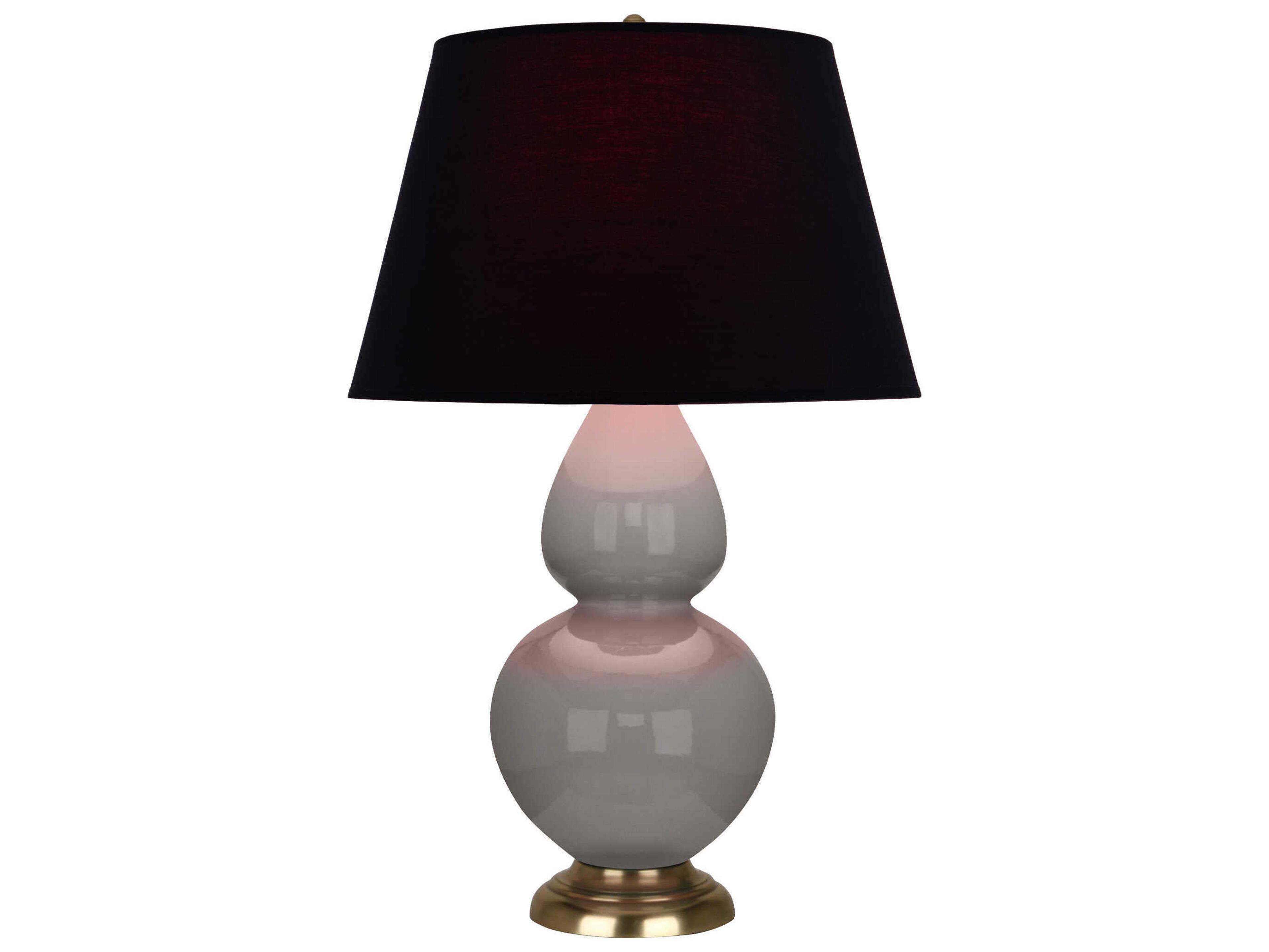 Robert Abbey Double Gourd Smokey Taupe Glazed Gray Buffet Lamp