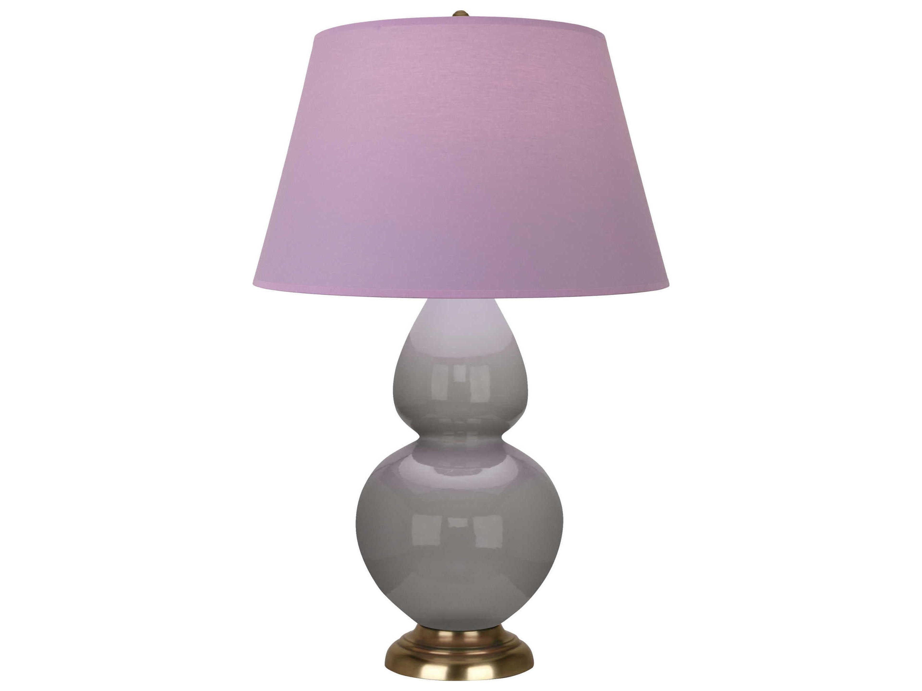 Robert Abbey Double Gourd Smokey Taupe Glazed Gray Buffet Lamp