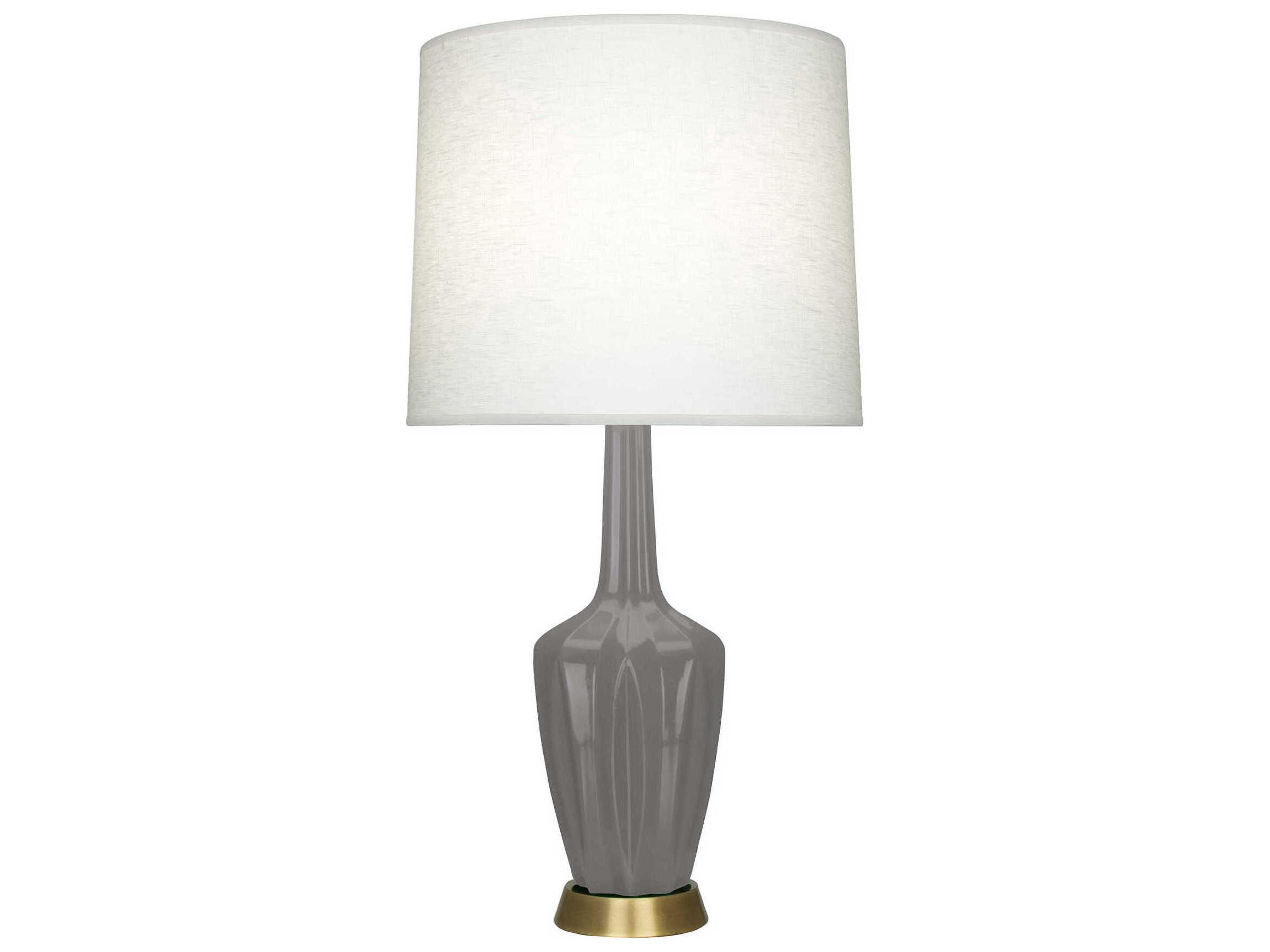 Robert Abbey Emma Smokey Taupe Glazed Gray Buffet Lamp