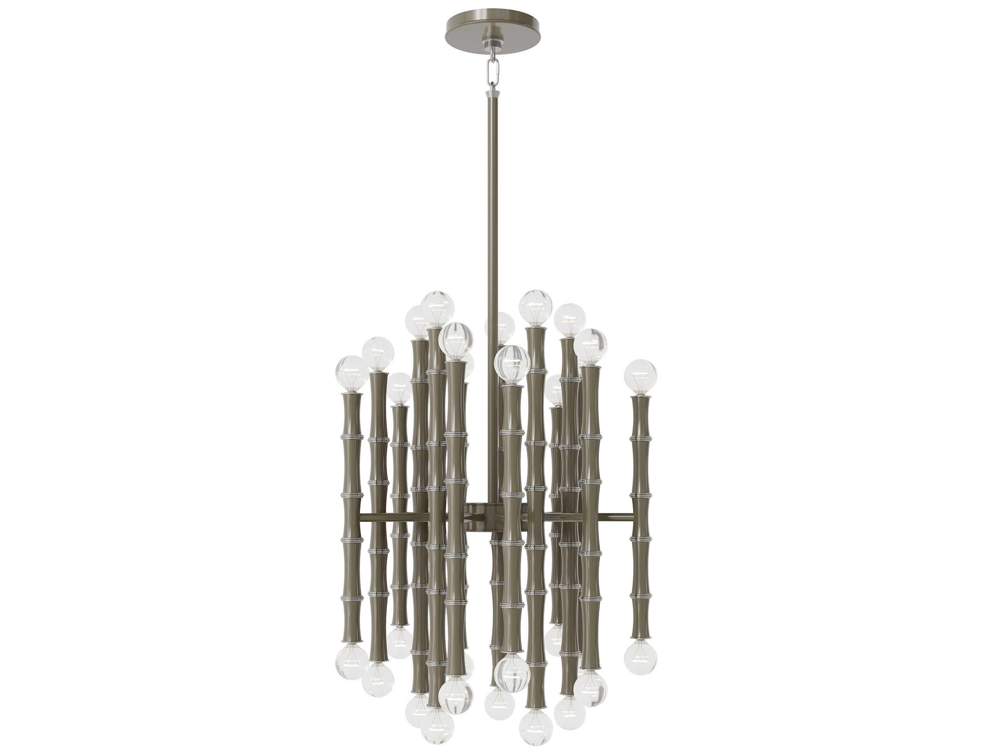 Robert Abbey Kane 30-Light Smokey Taupe Brown Pendant