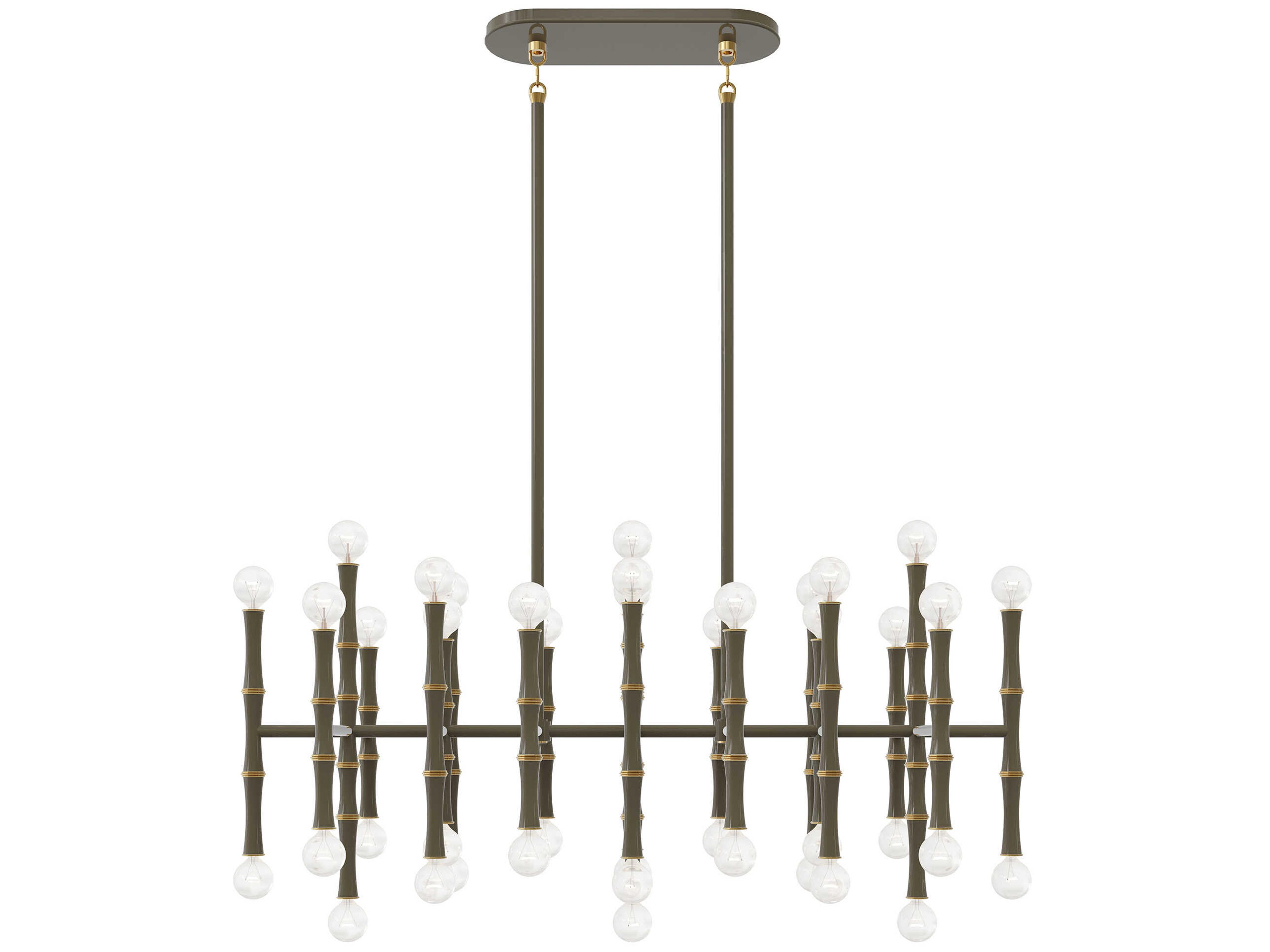 Kane 42-Light Smokey Taupe Brown Island Pendant
