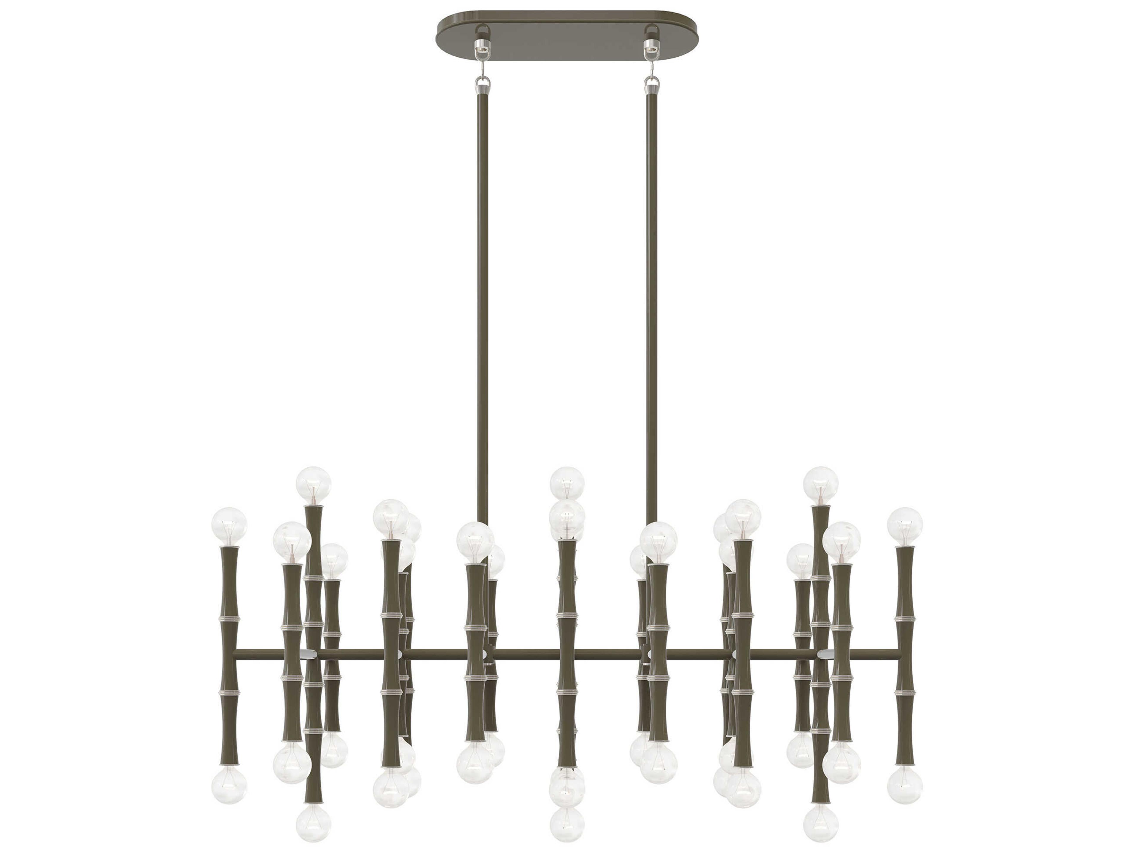 Robert Abbey Kane 42-Light Smokey Taupe Brown Island Pendant