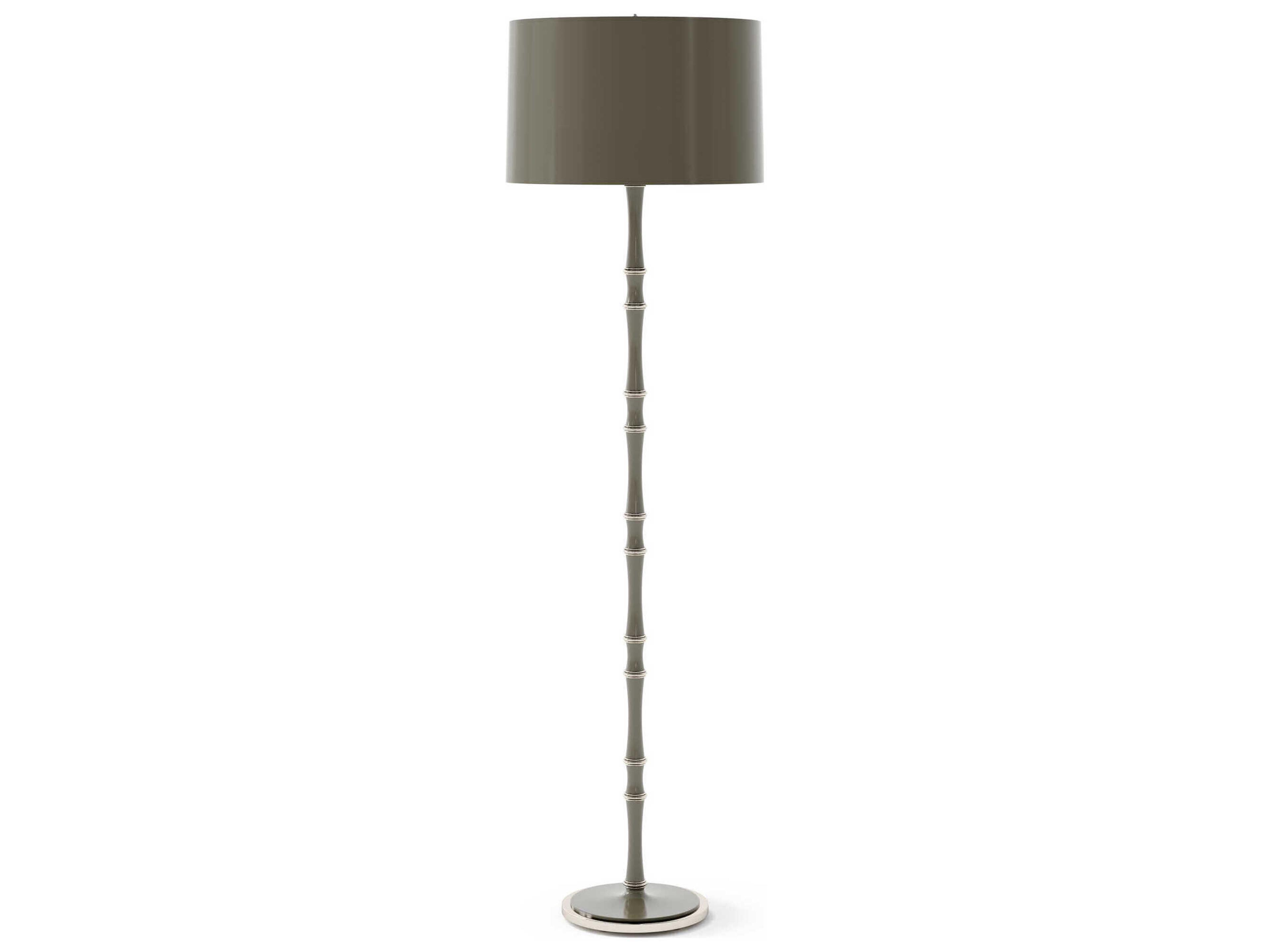 Robert Abbey Kane Smokey Taupe Gray Floor Lamp