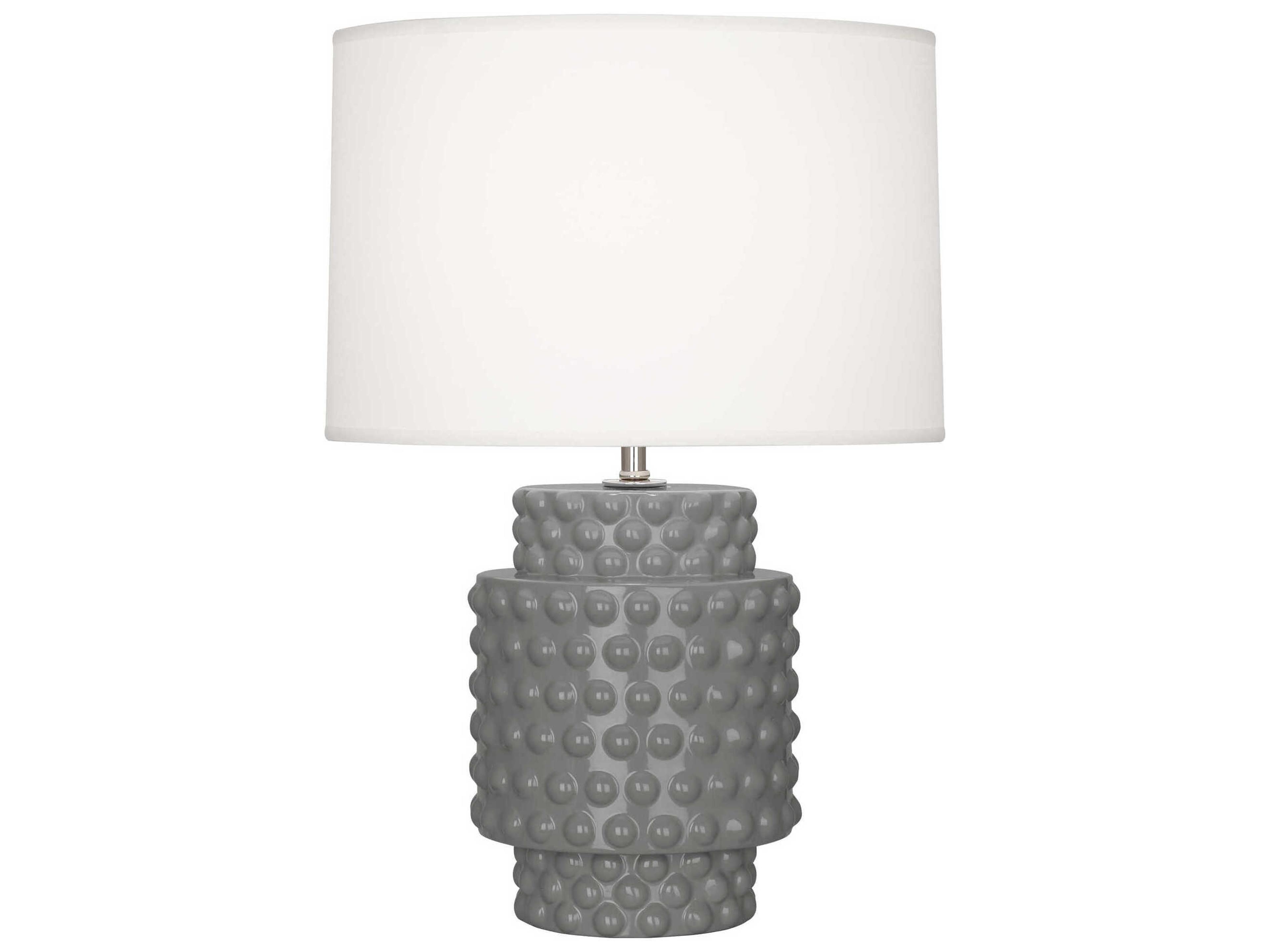 Dolly Smokey Taupe Glazed Textured Gray Table Lamp