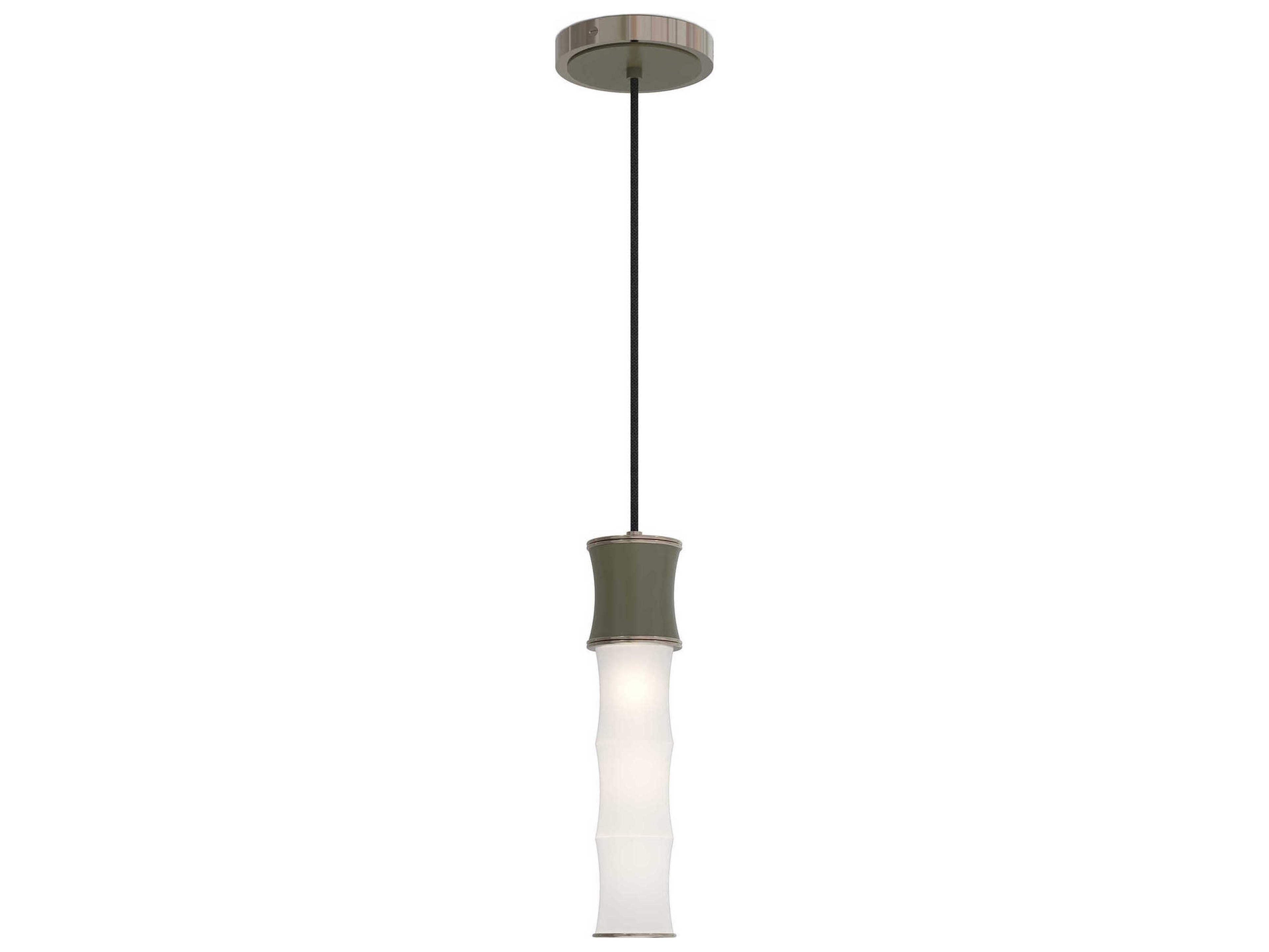 Robert Abbey Kane 1-Light Smokey Taupe Brown Cylinder Mini Pendant