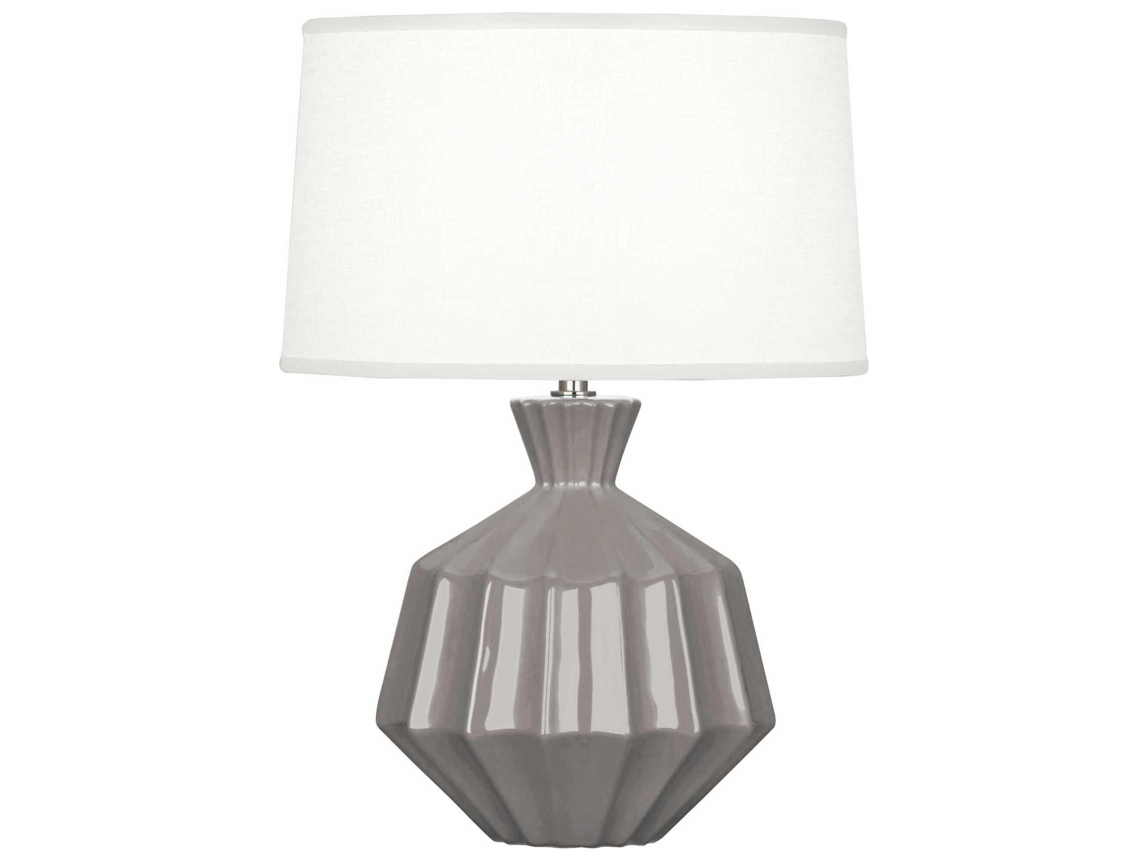 Orion Smoky Taupe Glazed Gray Table Lamp