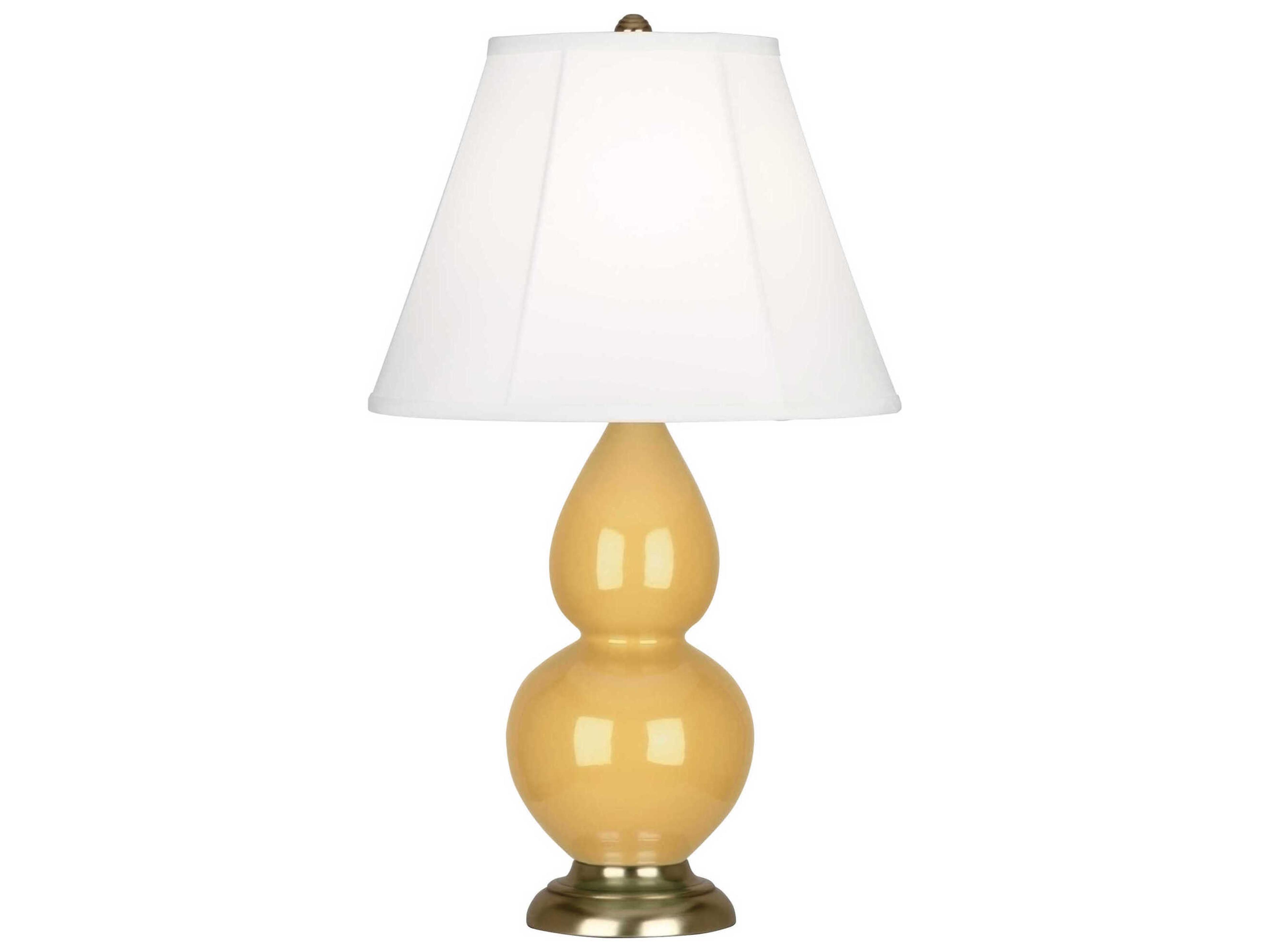 Small Double Gourd Sunset Yellow Glazed Table Lamp
