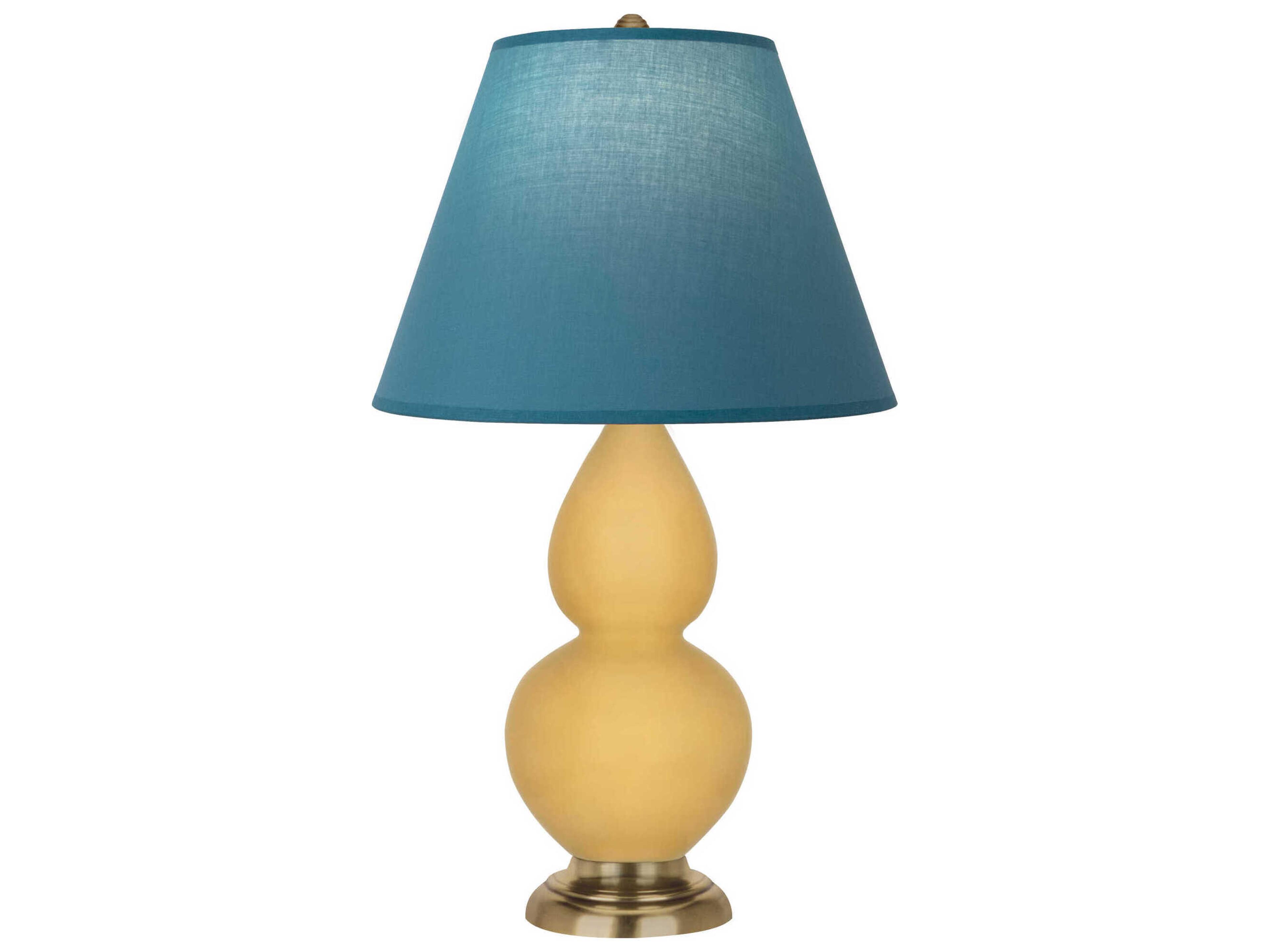 Robert Abbey Small Double Gourd Sunset Yellow Glazed Table Lamp