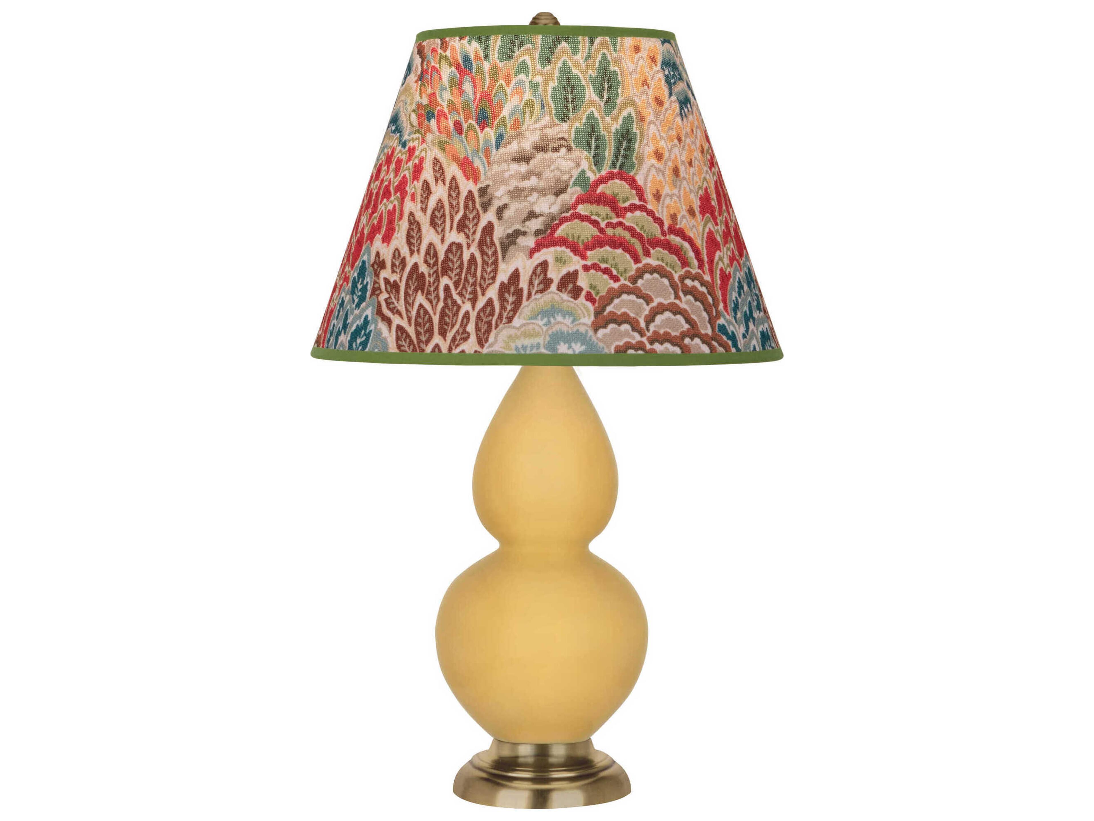 Robert Abbey Small Double Gourd Sunset Yellow Glazed Table Lamp