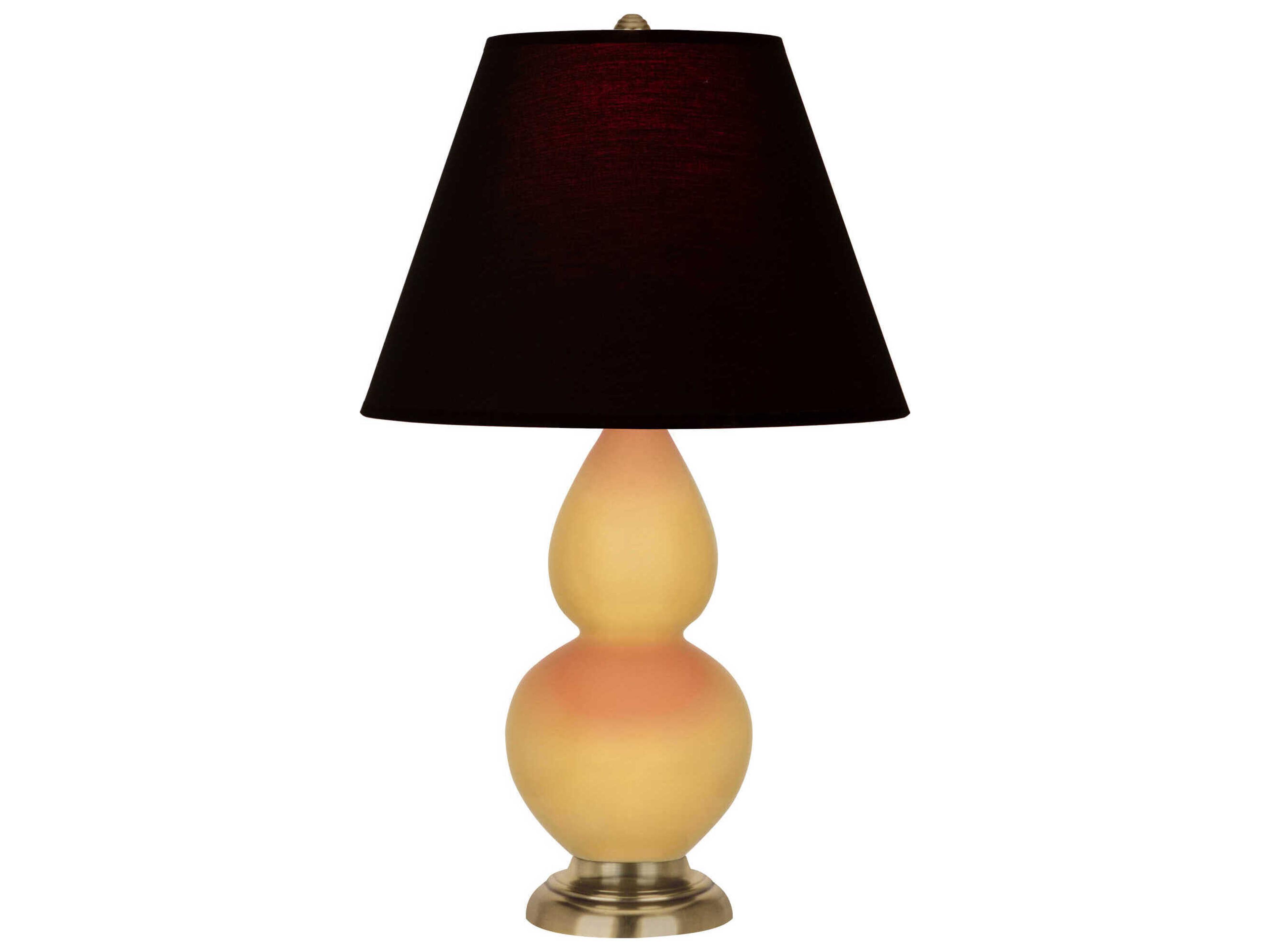 Robert Abbey Small Double Gourd Sunset Yellow Glazed Table Lamp