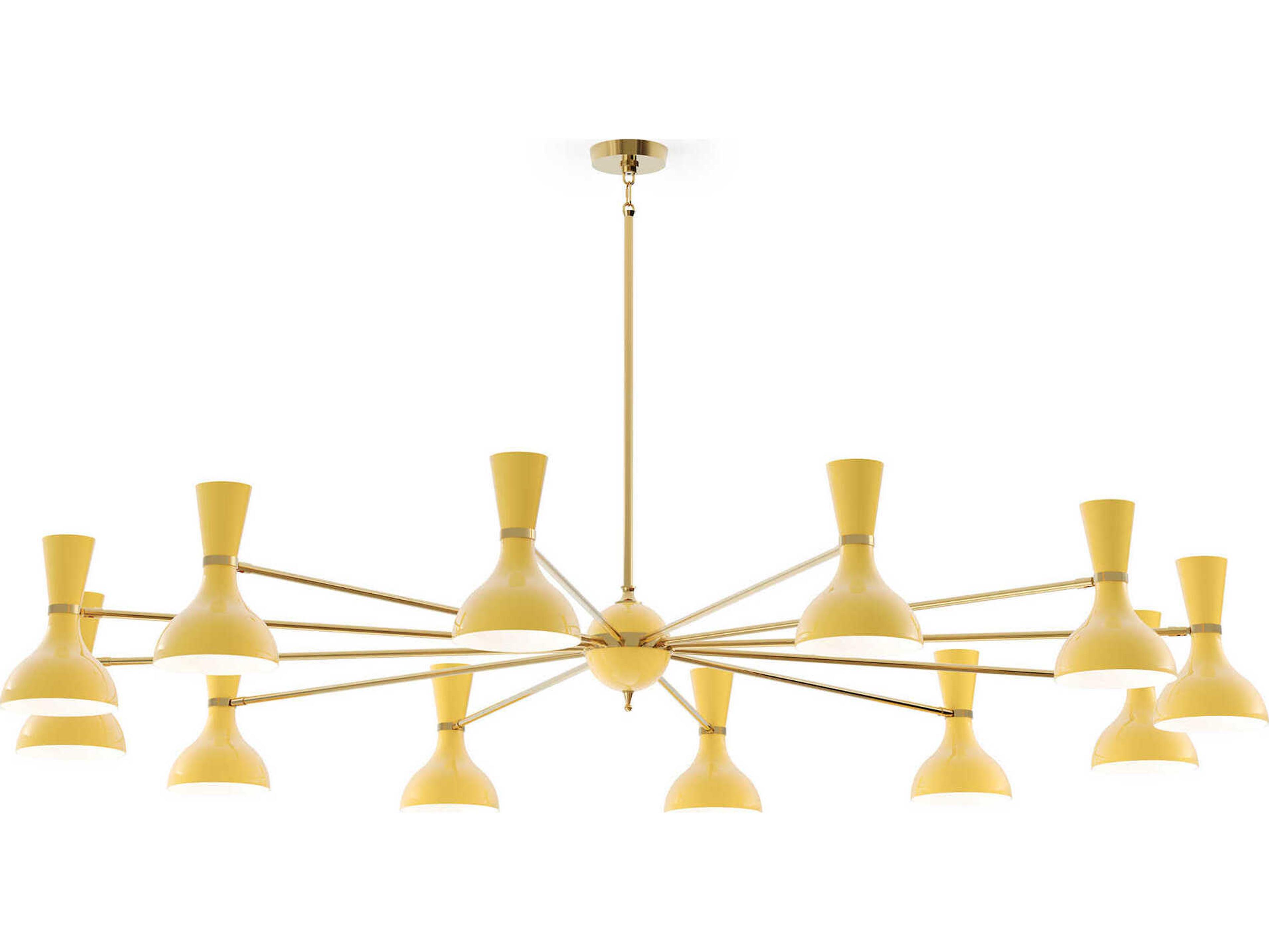 Clare 12-Light Sunset Yellow Chandelier