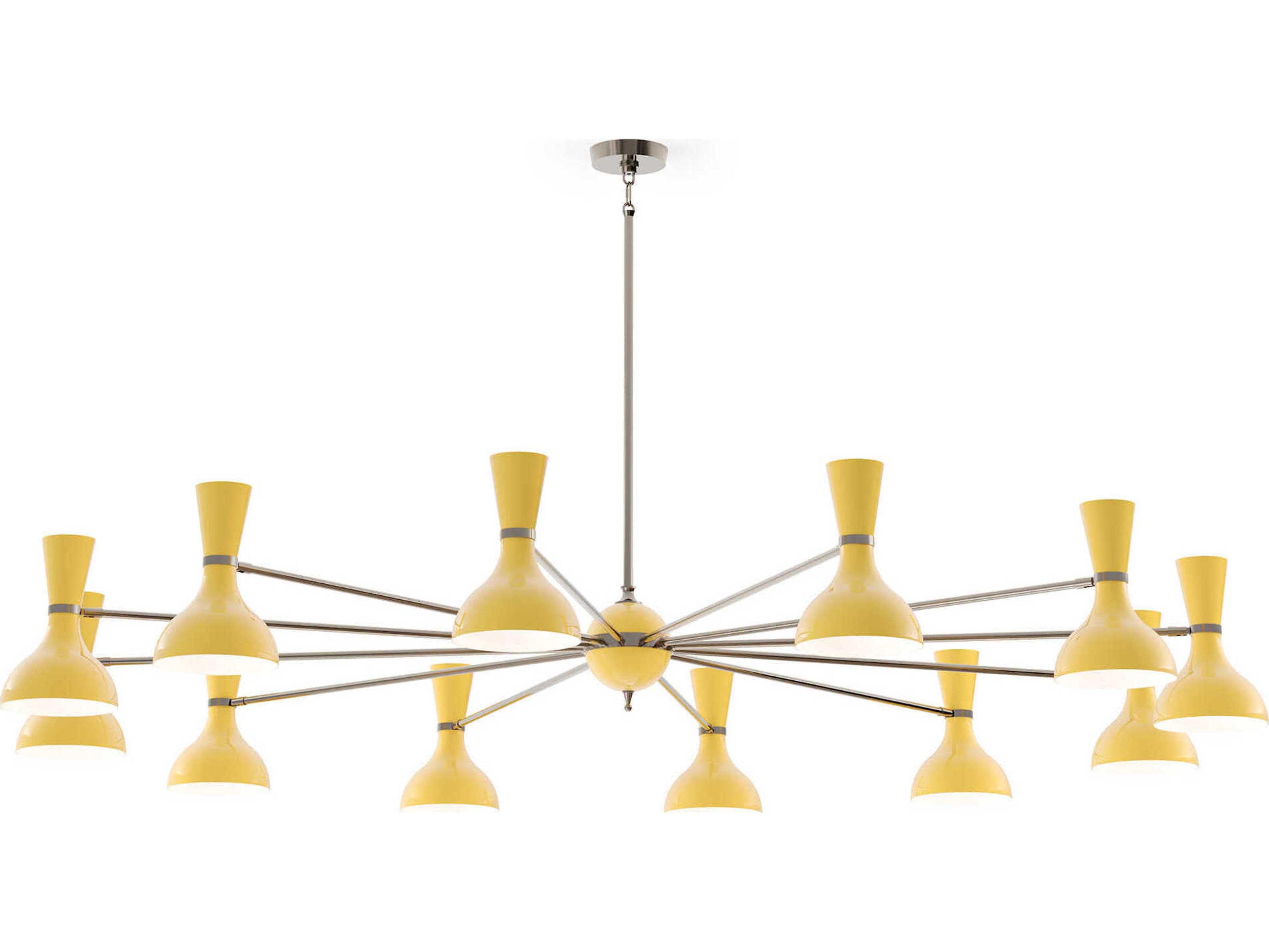 Robert Abbey Clare 12-Light Sunset Yellow Chandelier