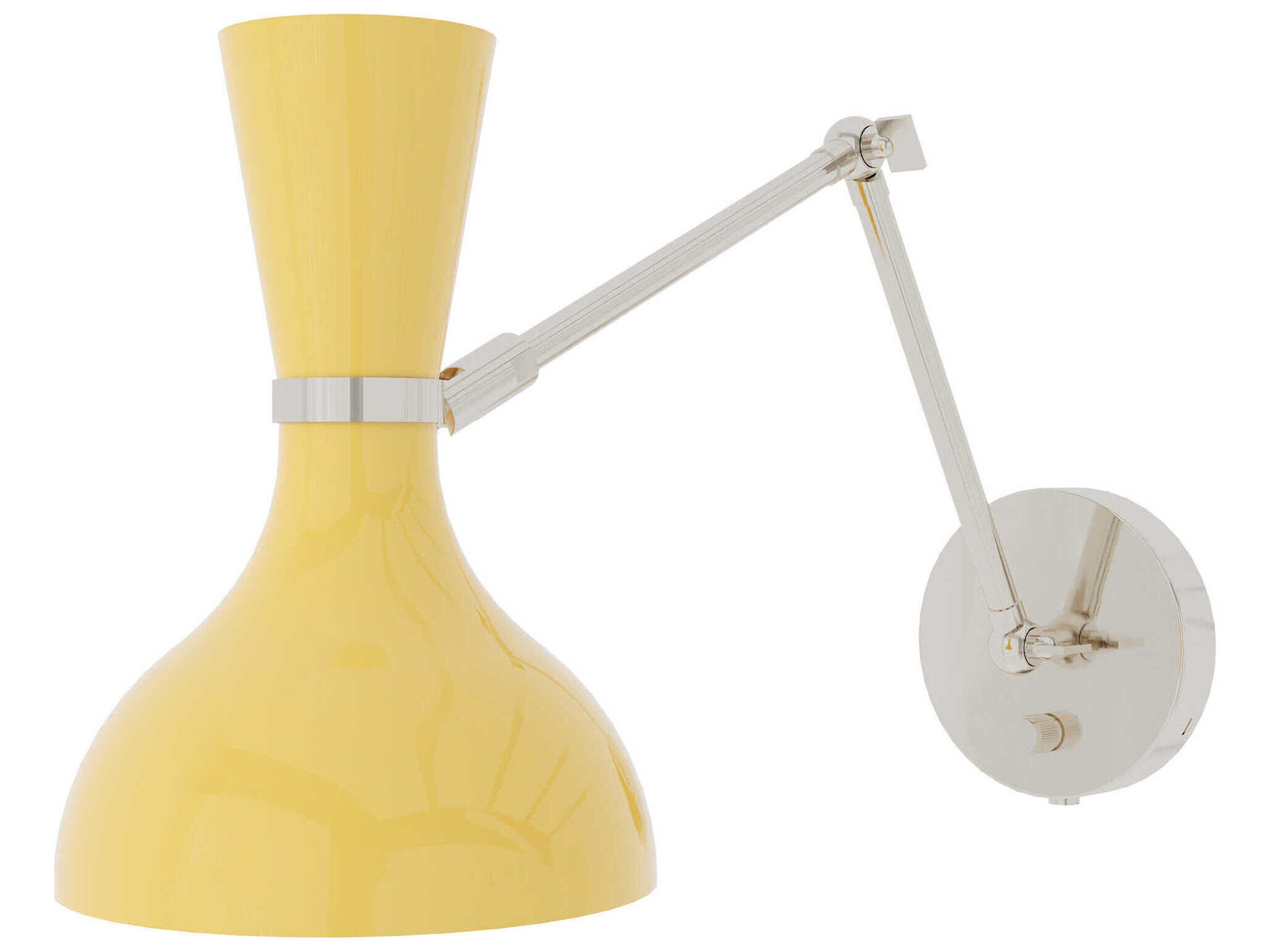 Robert Abbey Clare 1-Light Sunset Yellow Swing Wall Sconce