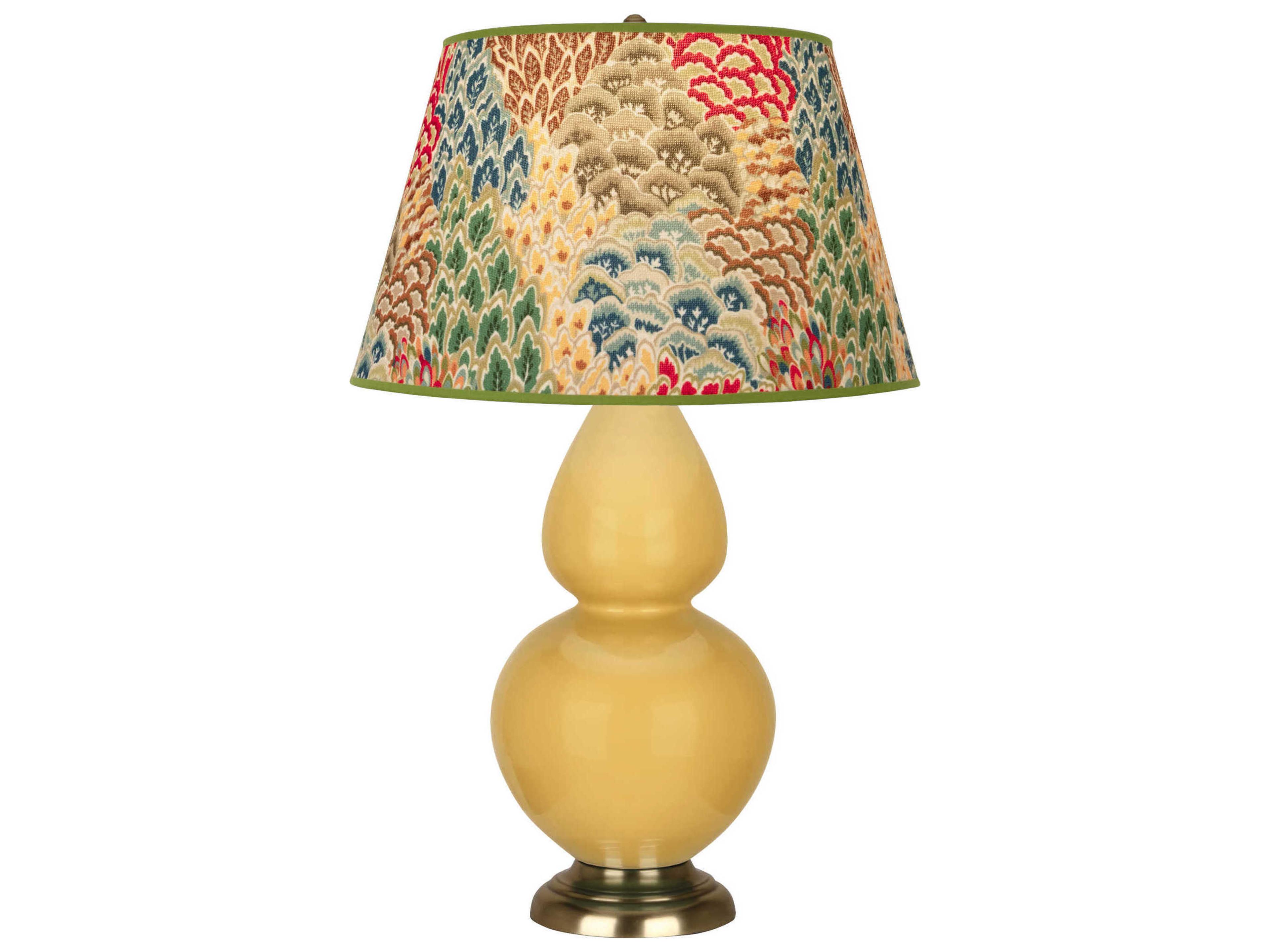 Robert Abbey Double Gourd Sunset Yellow Glazed Buffet Lamp