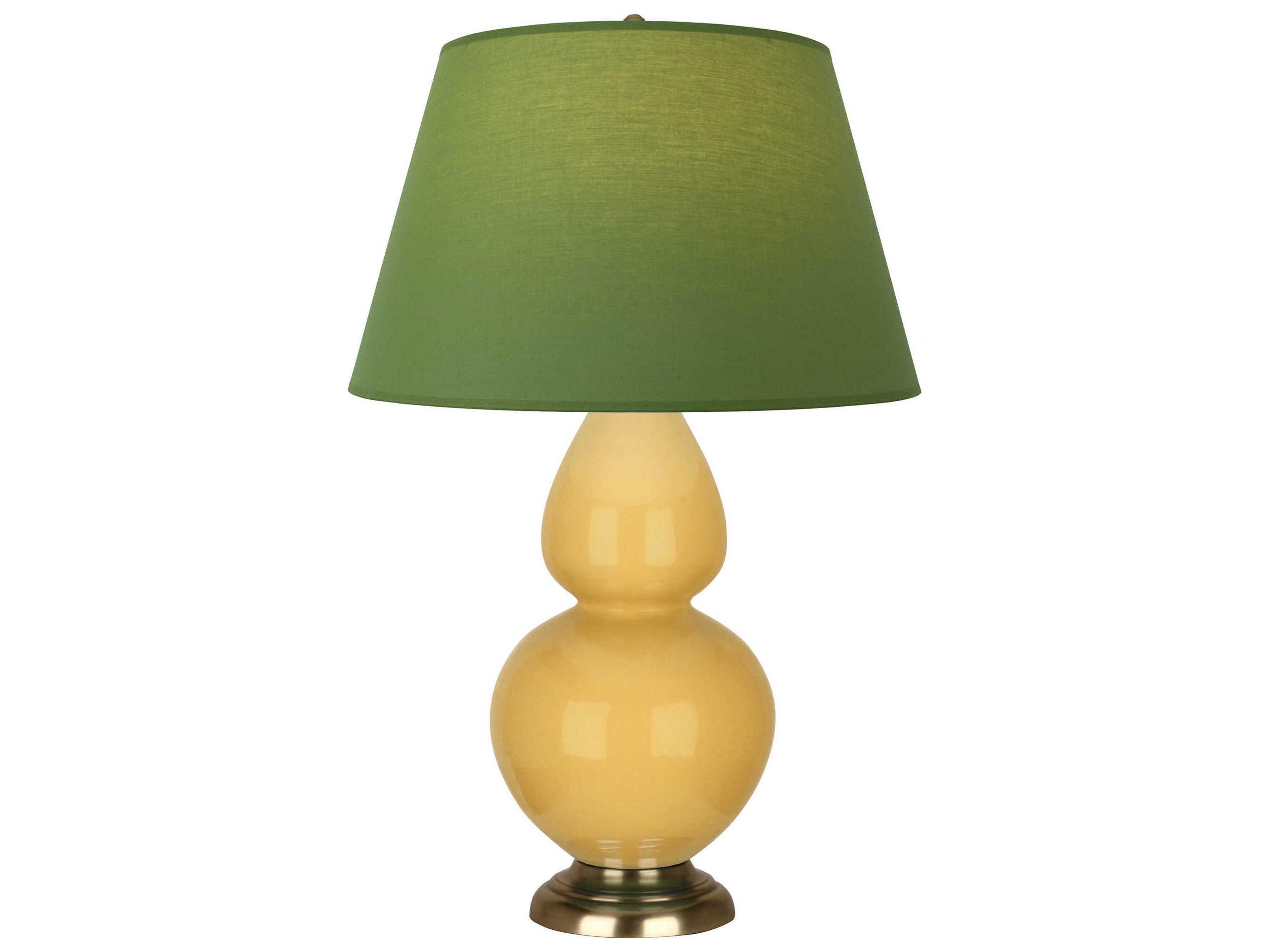 Robert Abbey Double Gourd Sunset Yellow Glazed Buffet Lamp