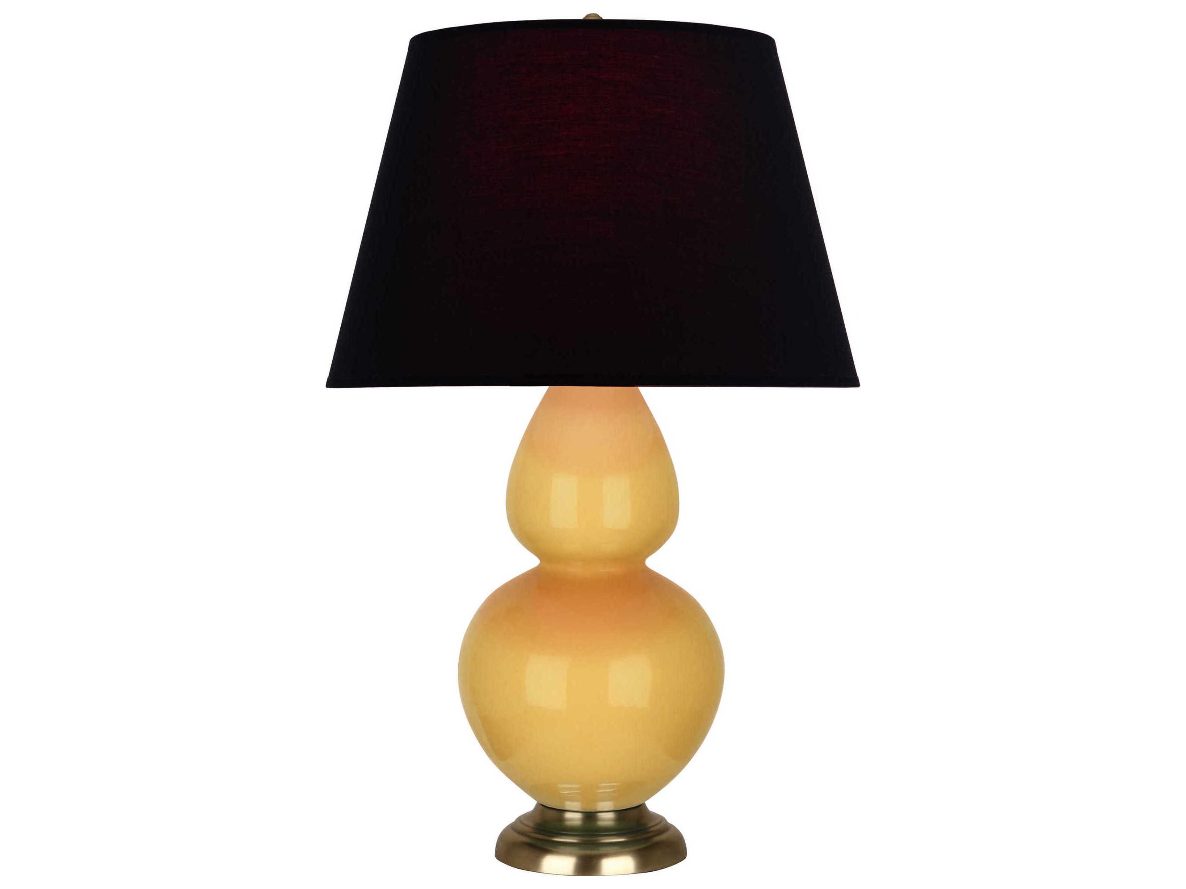 Robert Abbey Double Gourd Sunset Yellow Glazed Buffet Lamp