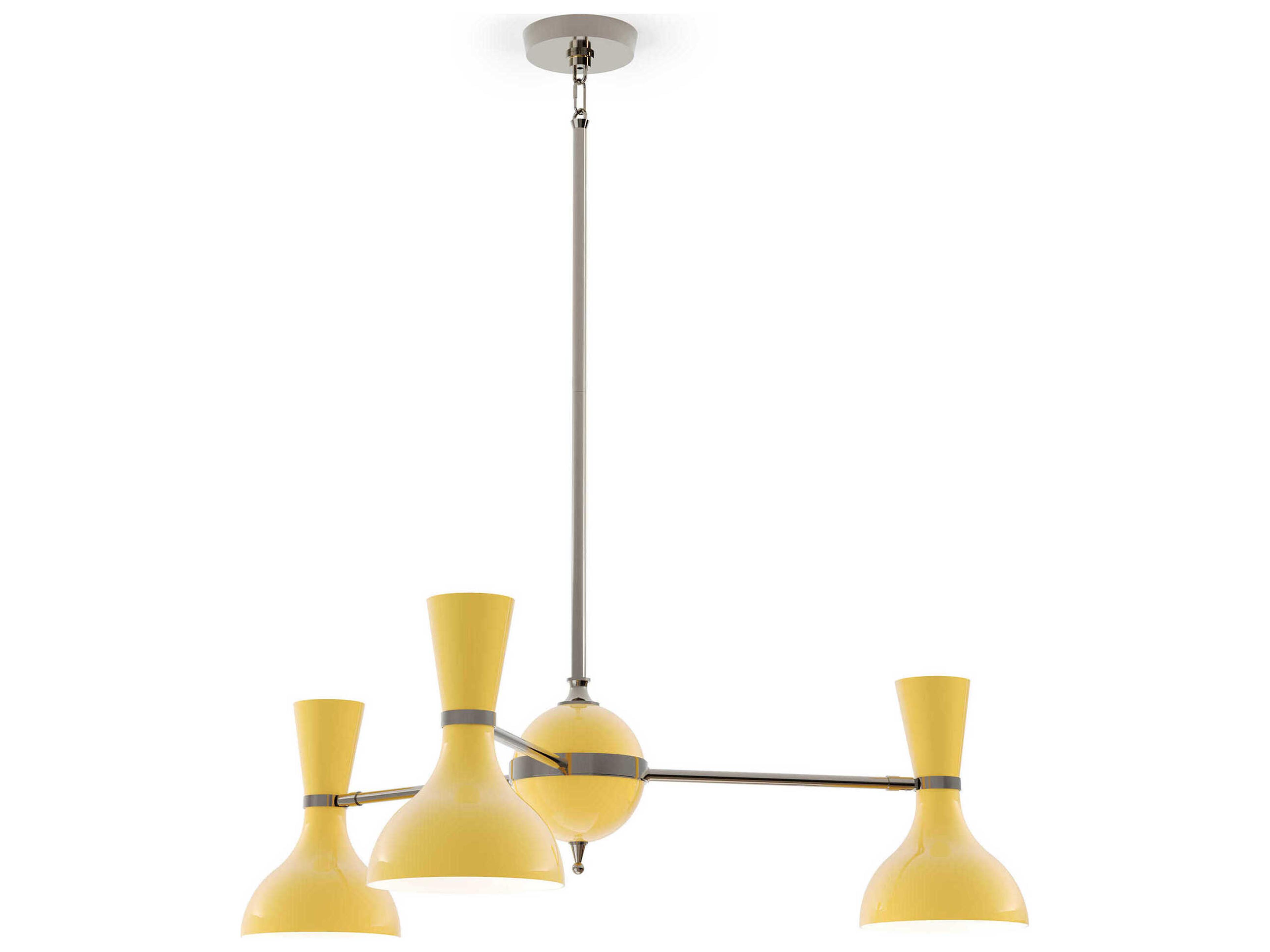 Robert Abbey Clare 3-Light Sunset Yellow Chandelier