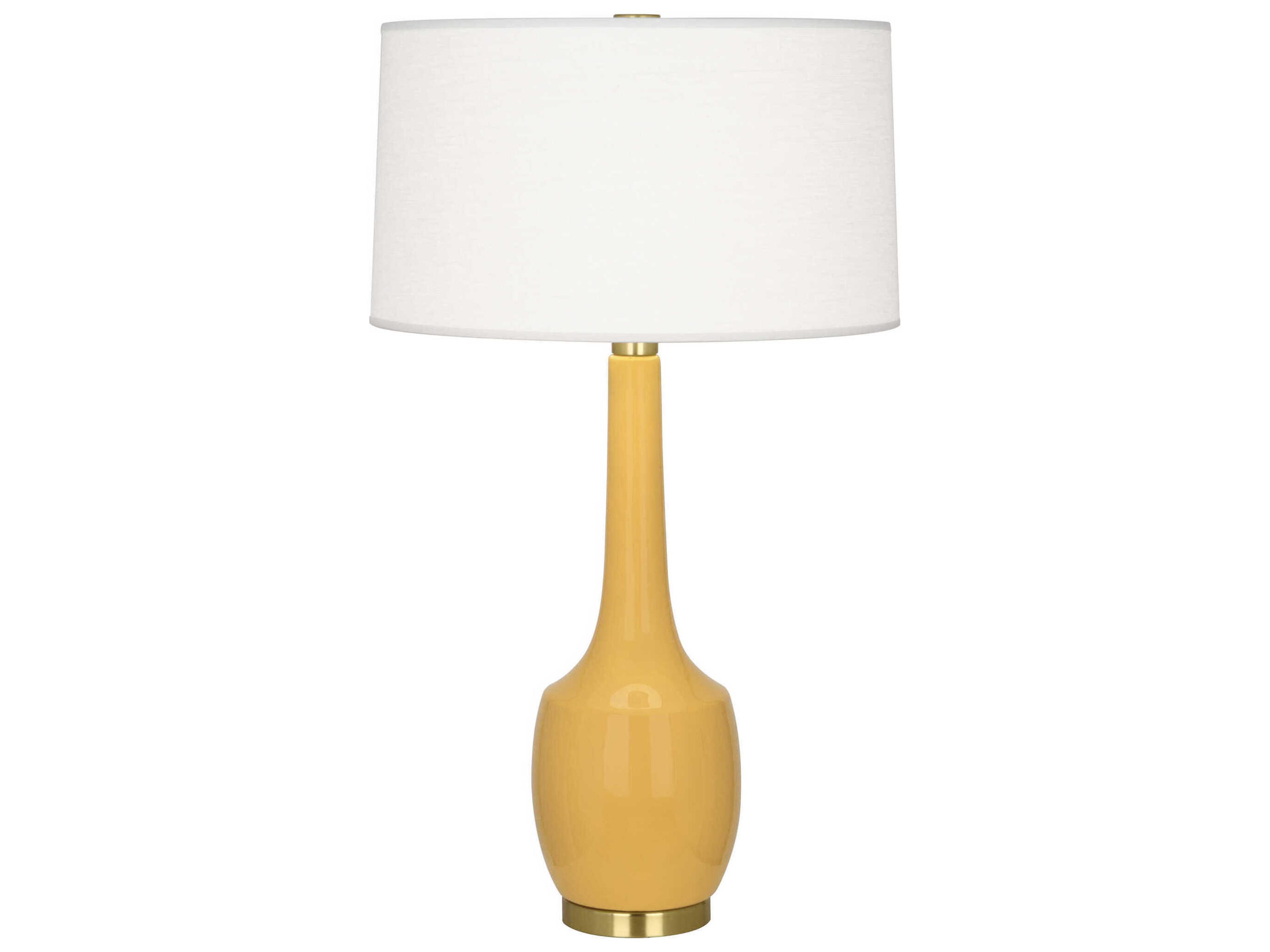 Delilah Sunset Yellow Glazed Buffet Lamp
