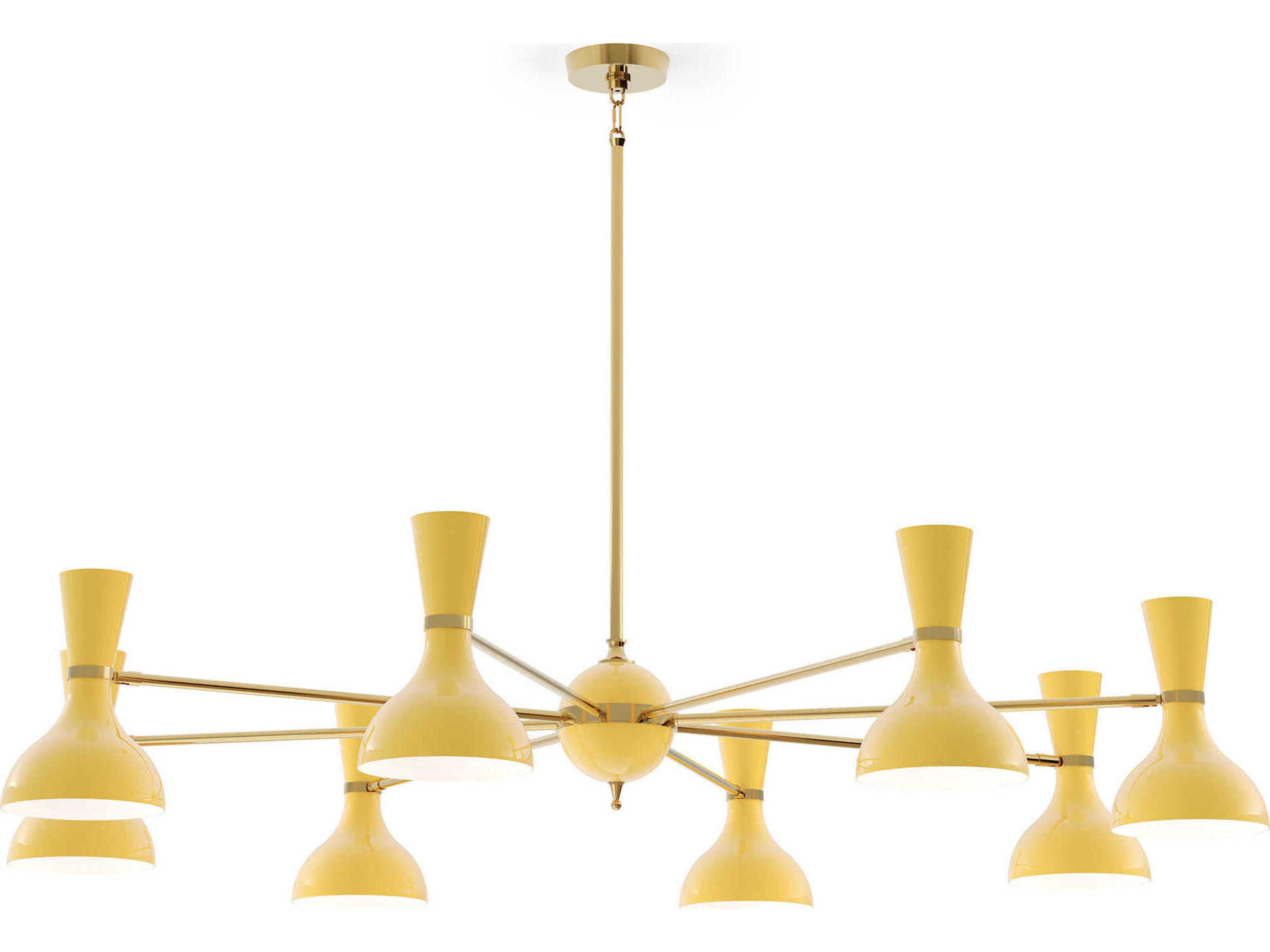 Clare 8-Light Sunset Yellow Chandelier