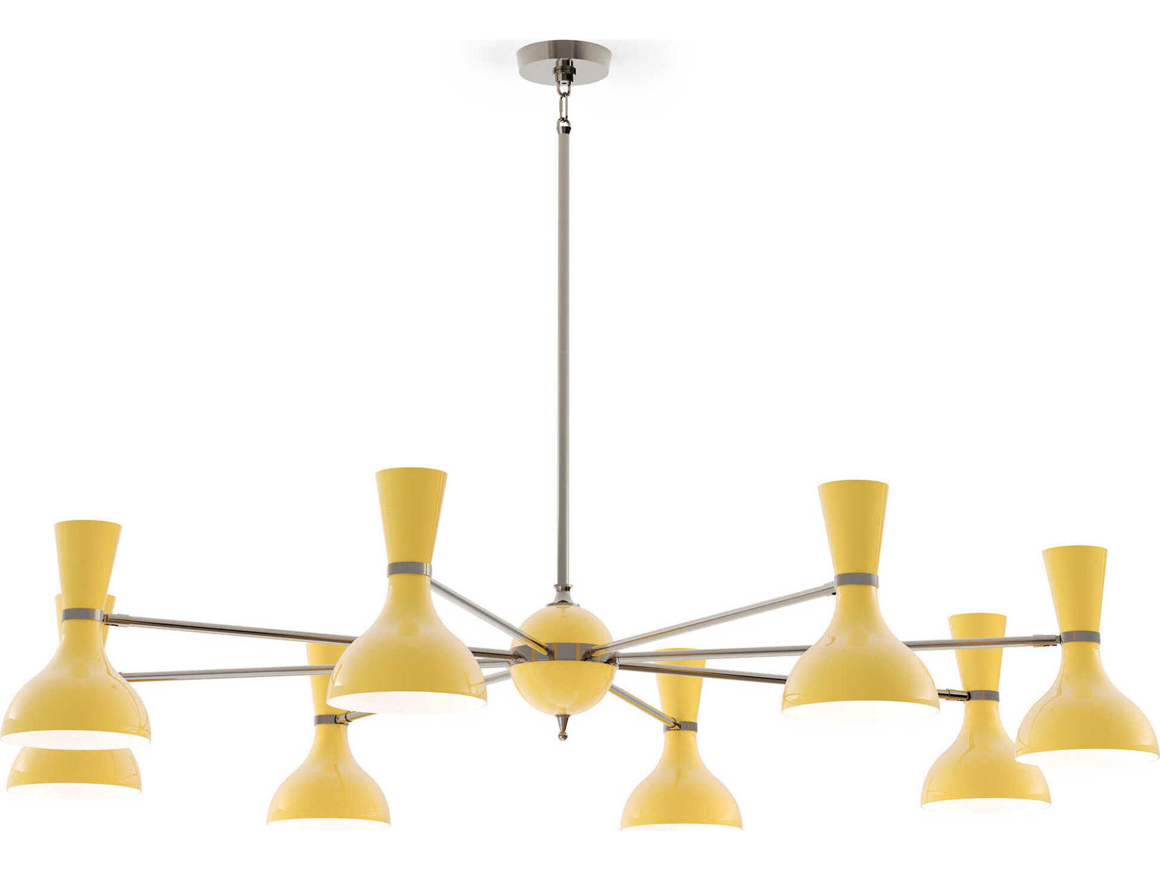 Robert Abbey Clare 8-Light Sunset Yellow Chandelier