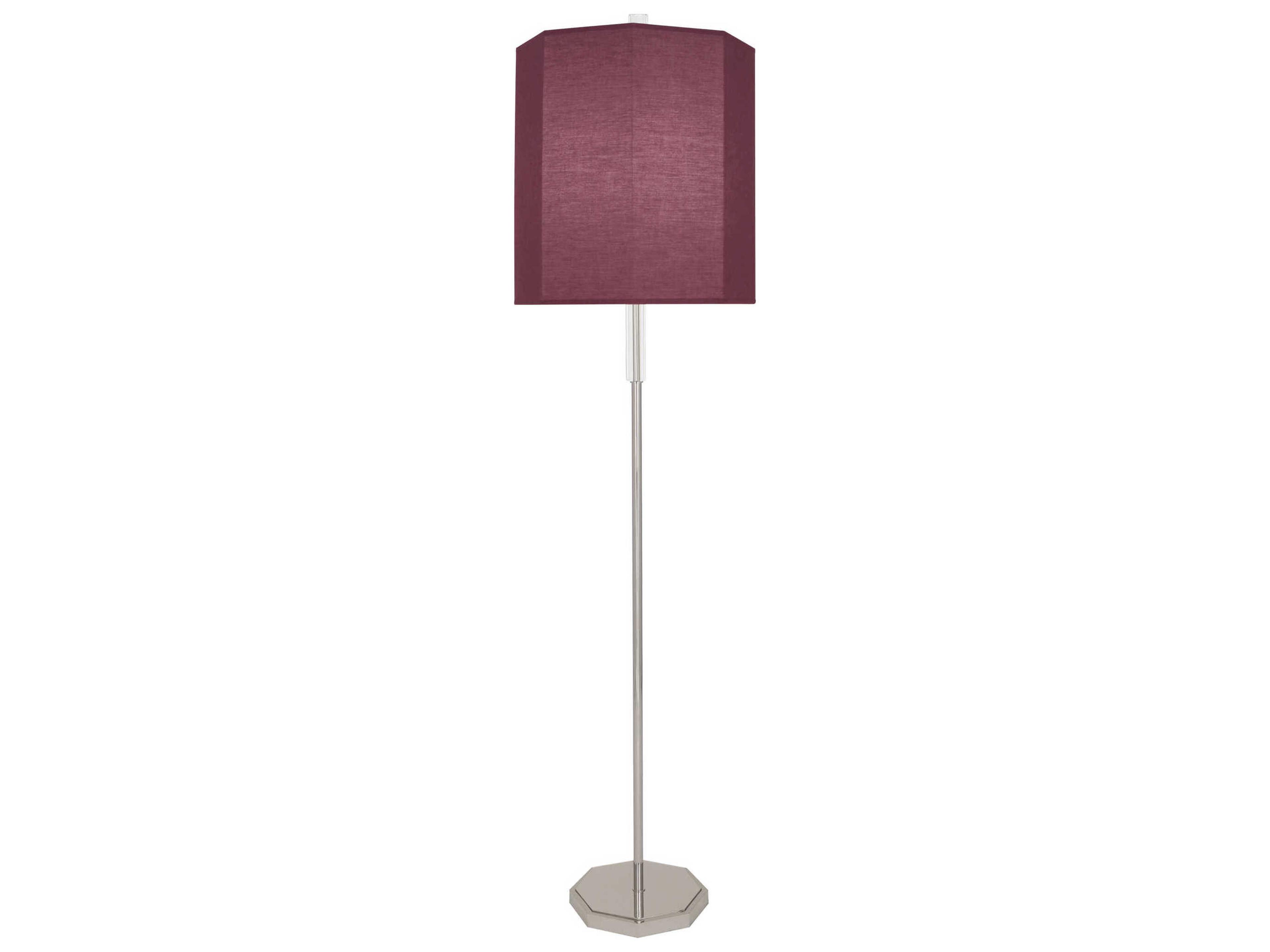 Kate Polished Nickel Clear Crystal Floor Lamp