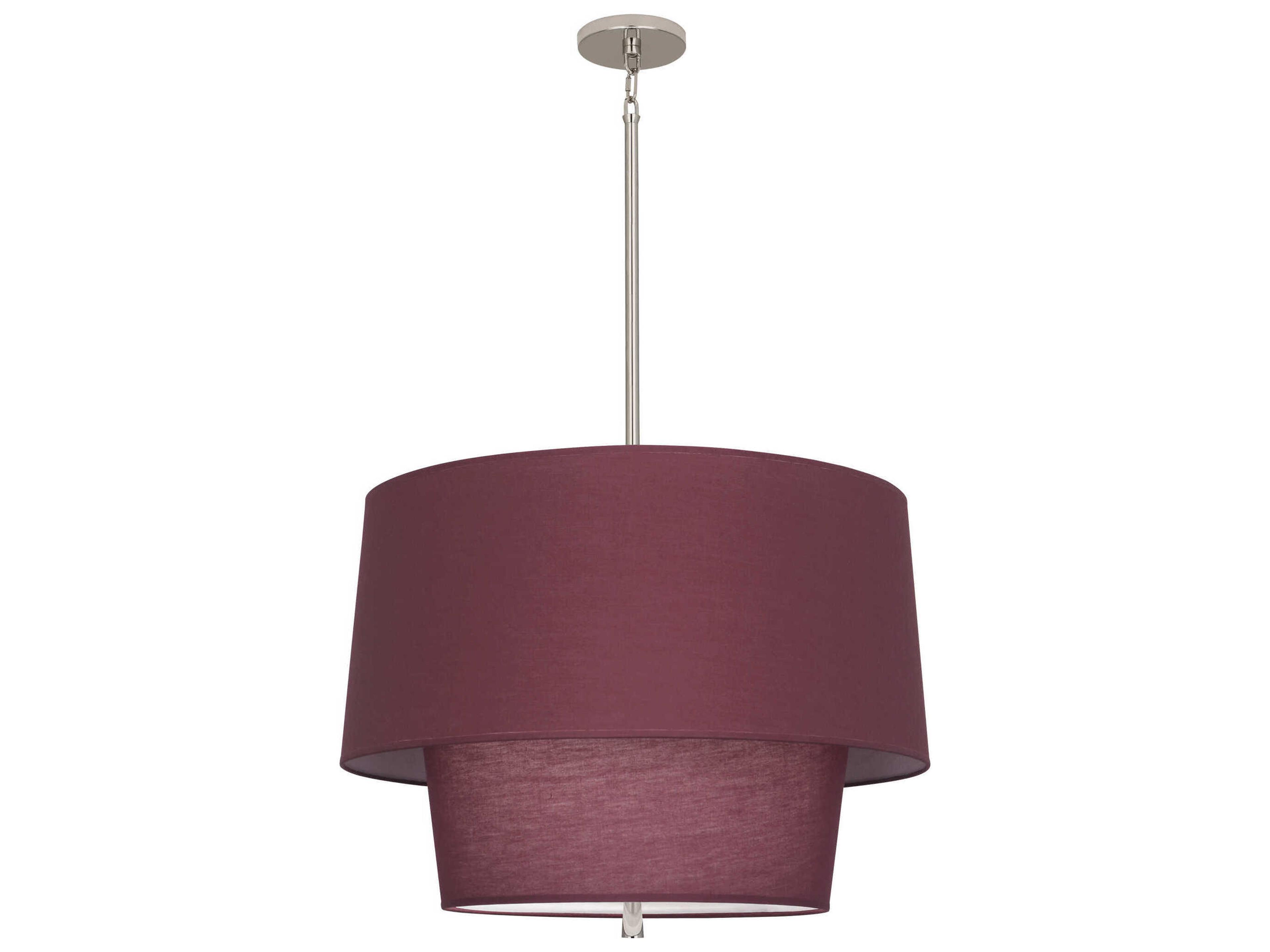 Robert Abbey Decker 3-Light Vintage Wine Purple Pendant