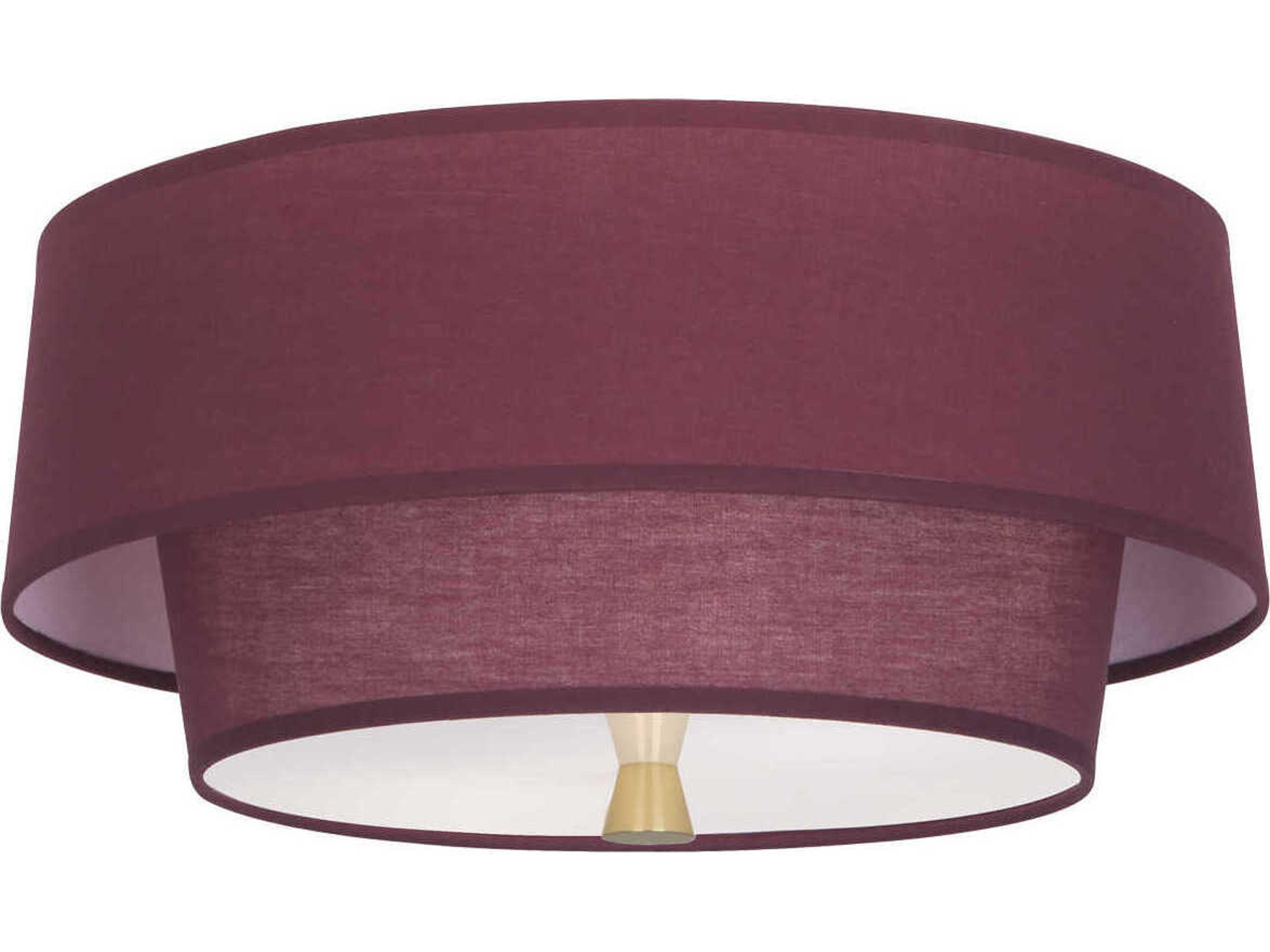 Decker 2-Light Vintage Wine Purple Flush Mount