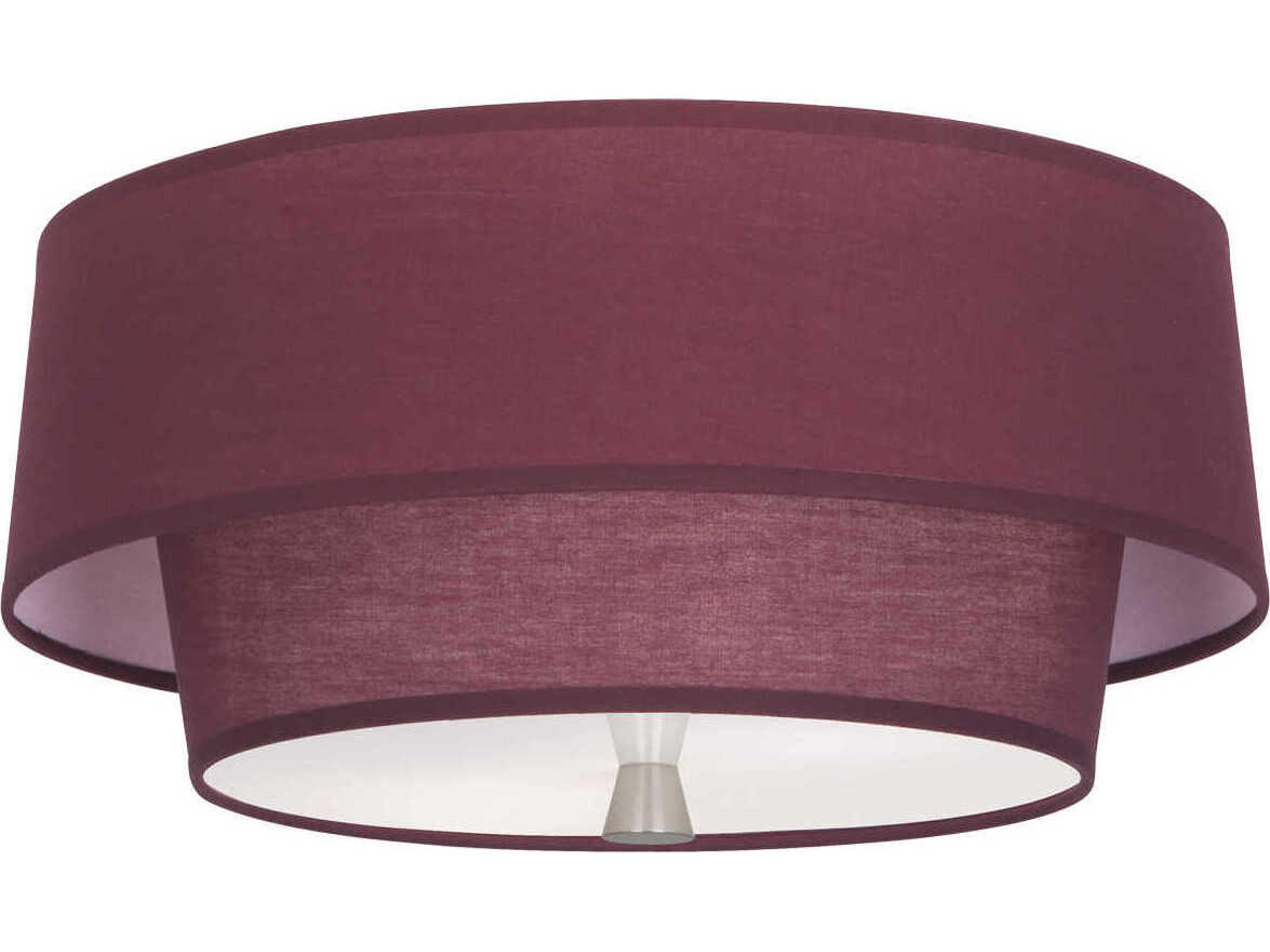 Robert Abbey Decker 2-Light Vintage Wine Purple Flush Mount