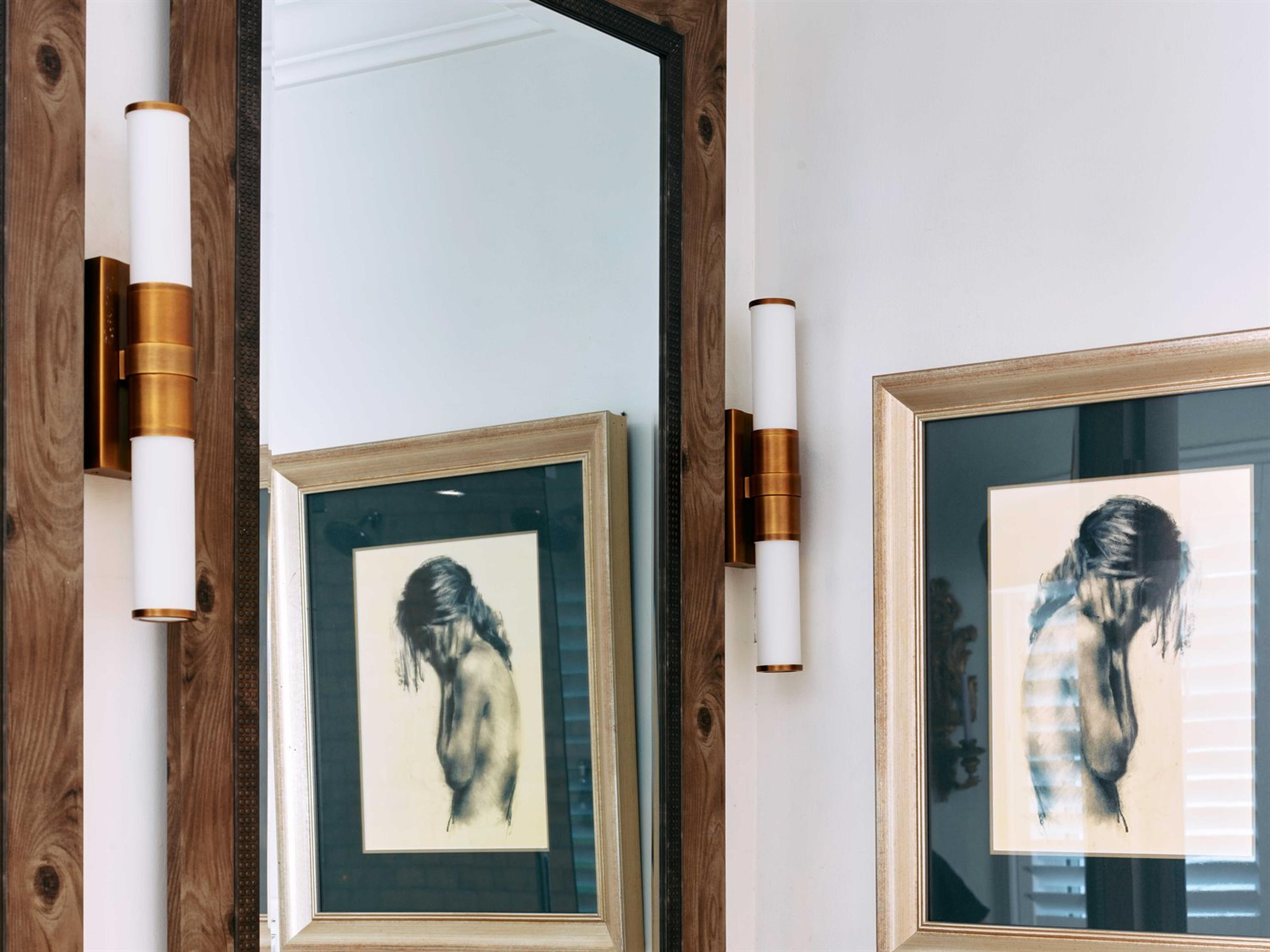 Robert Abbey Roderick 2-Light Warm Brass Wall Sconce