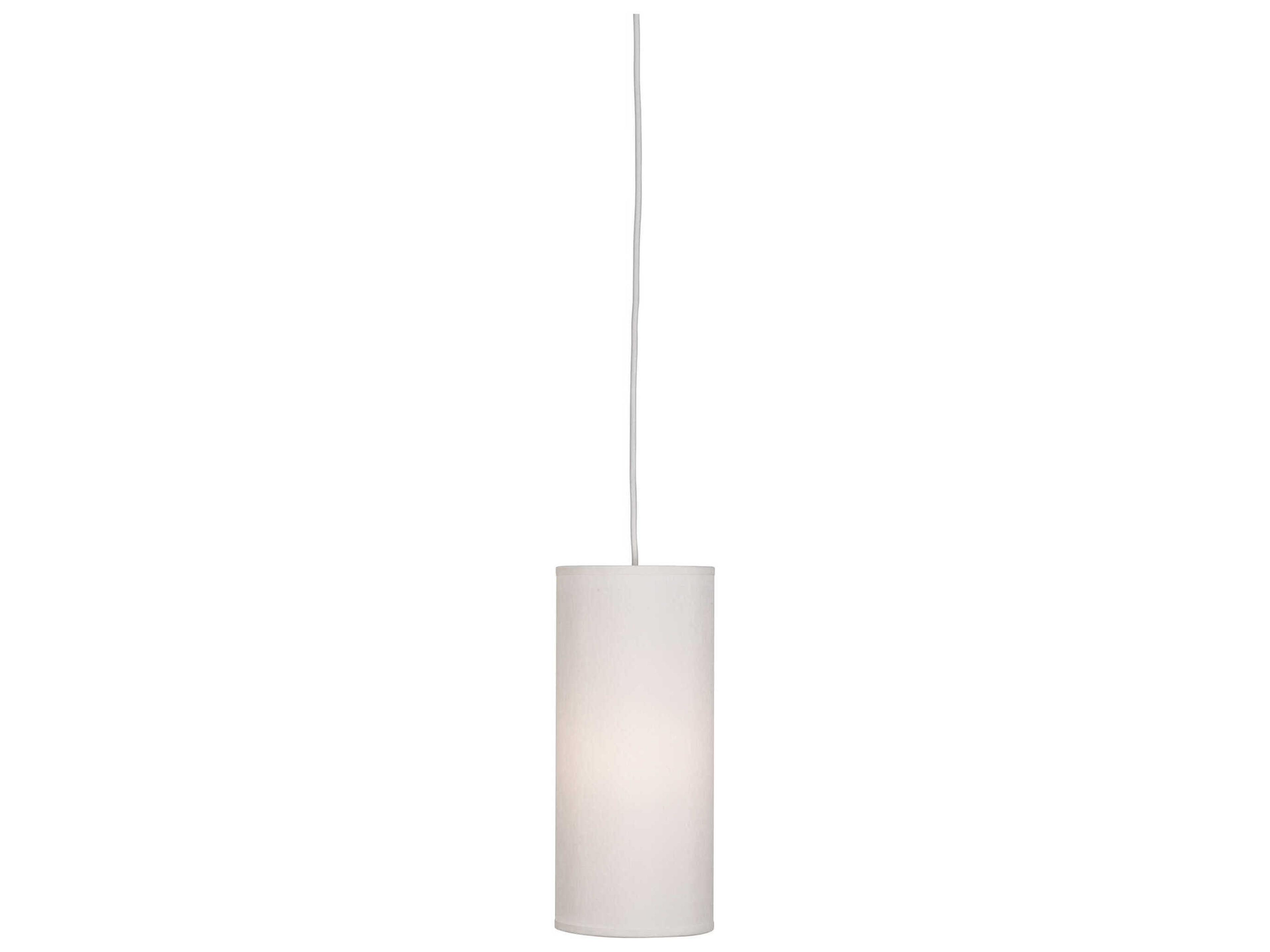 Elena 1-Light Painted White Cylinder Mini Pendant