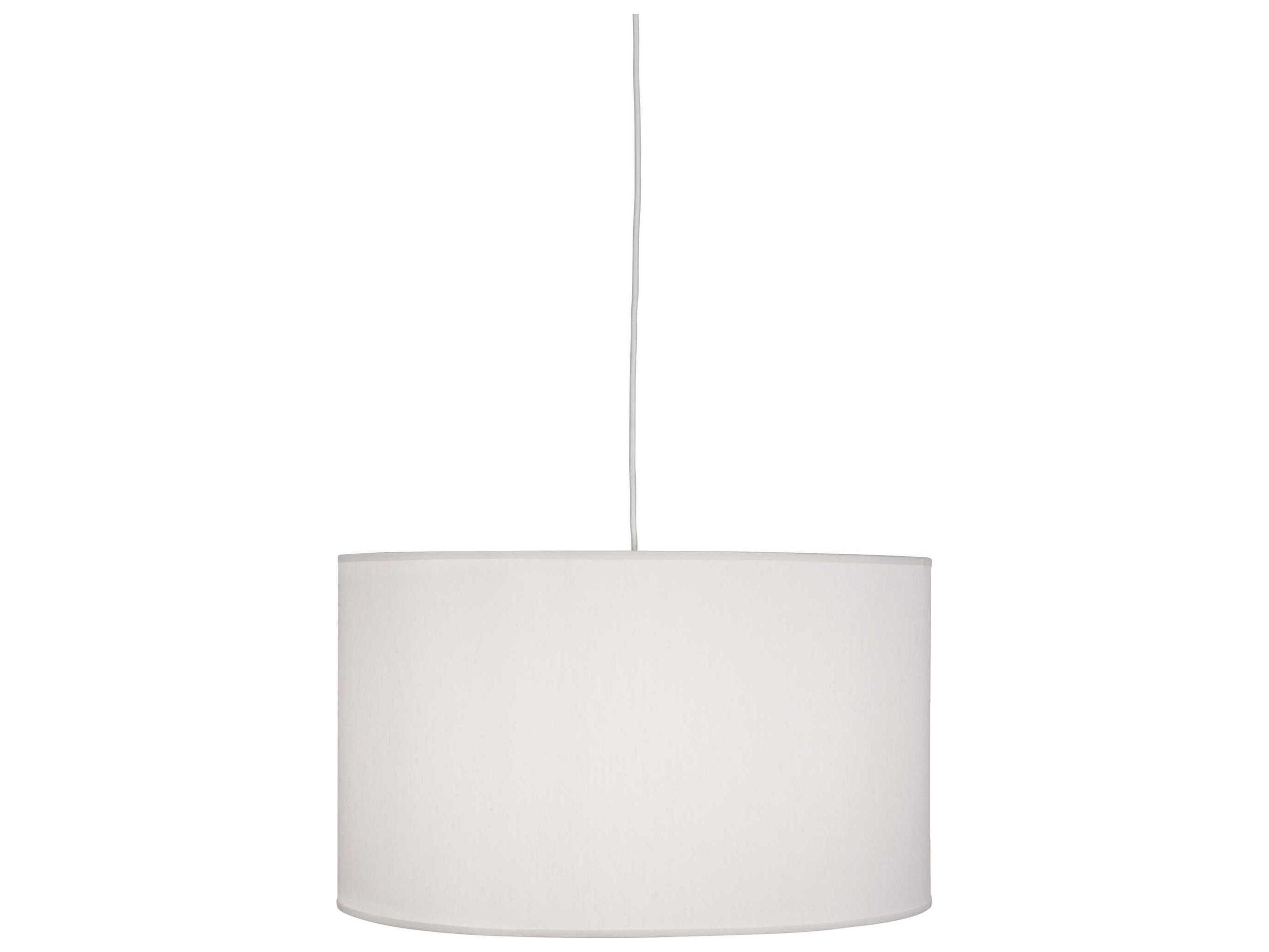 Elena 1-Light Painted White Drum Pendant