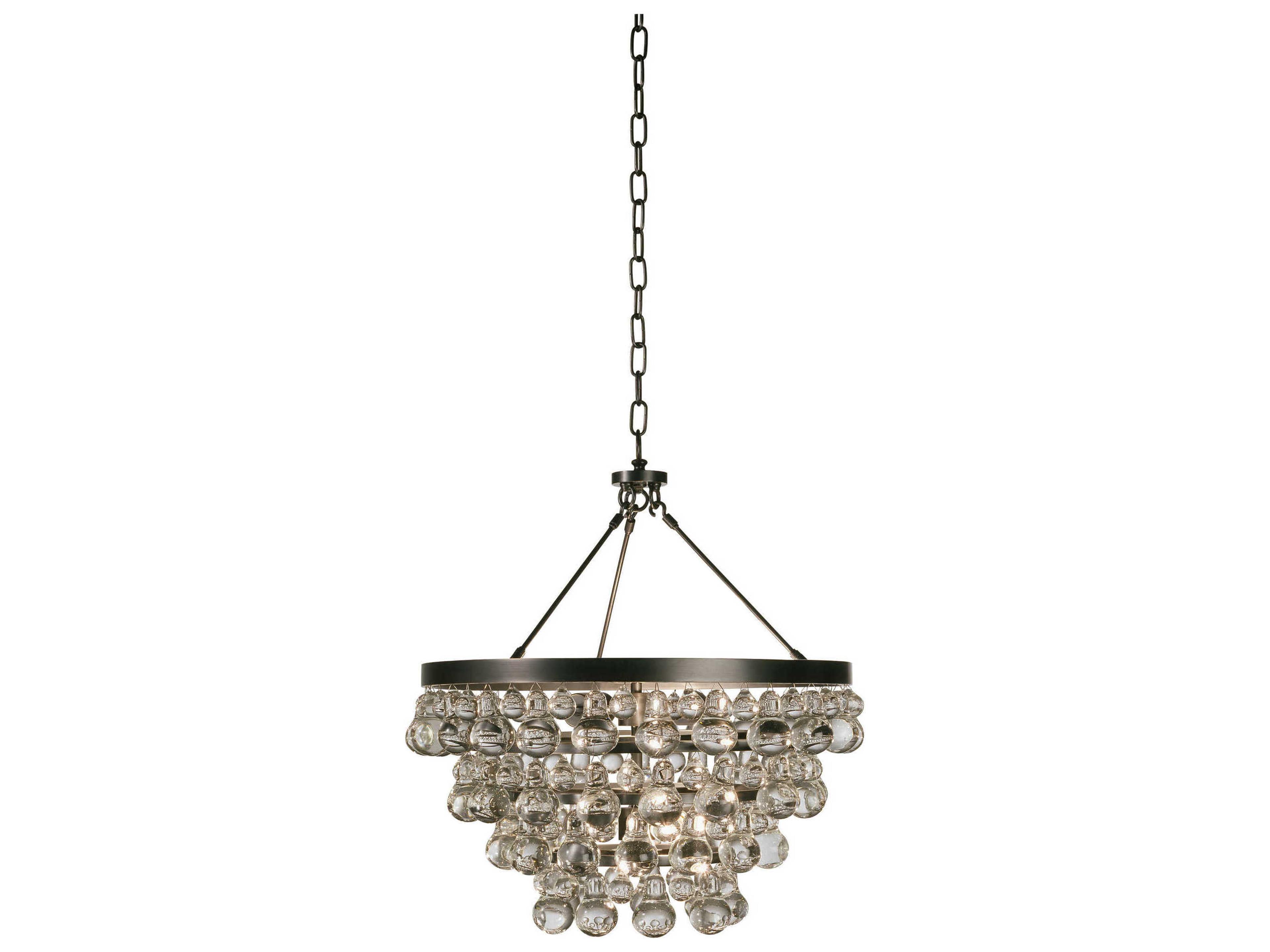 Bling 4-Light Deep Patina Bronze Chandelier