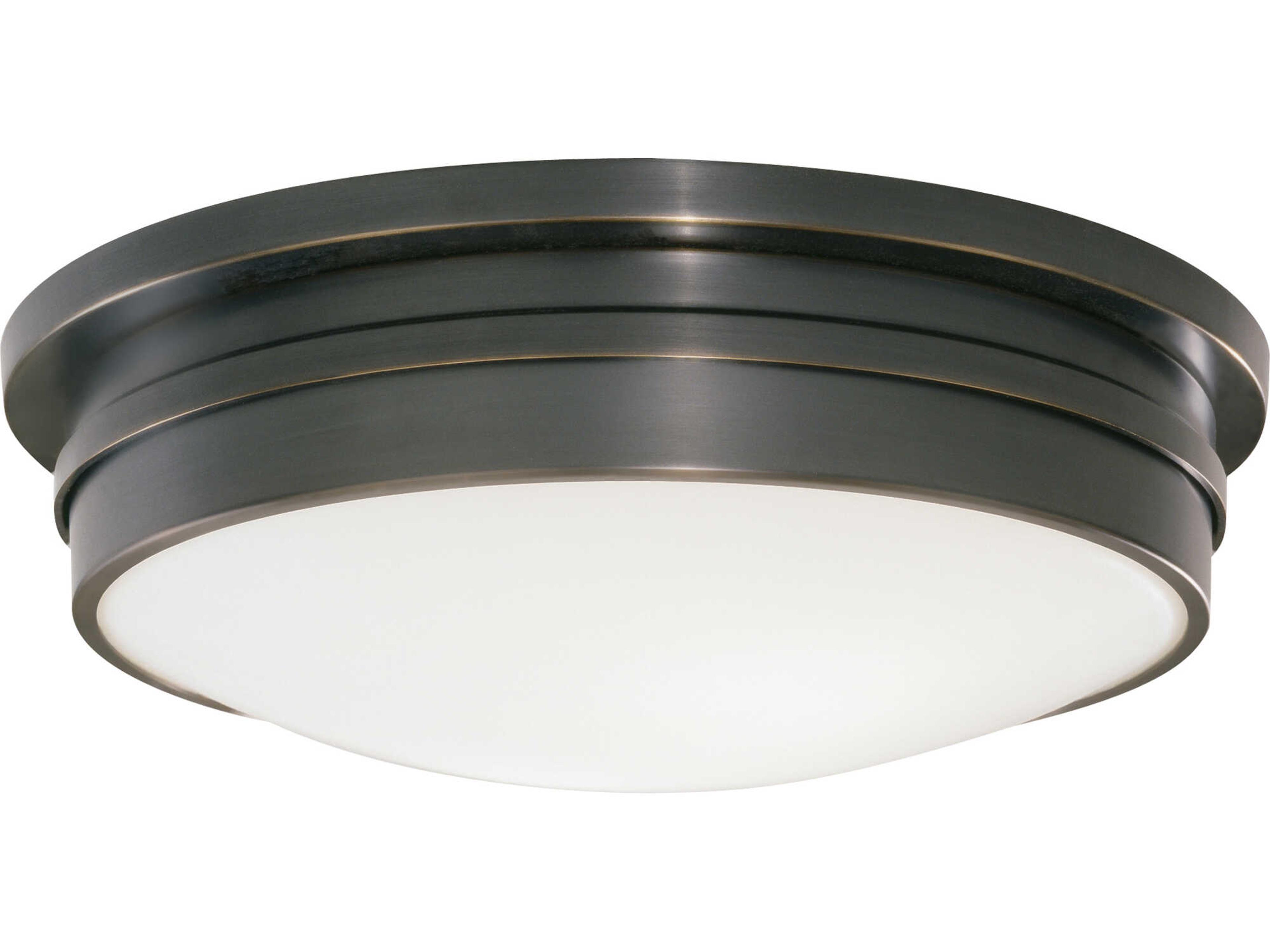 Roderick 3-Light Deep Patina Bronze Round Flush Mount