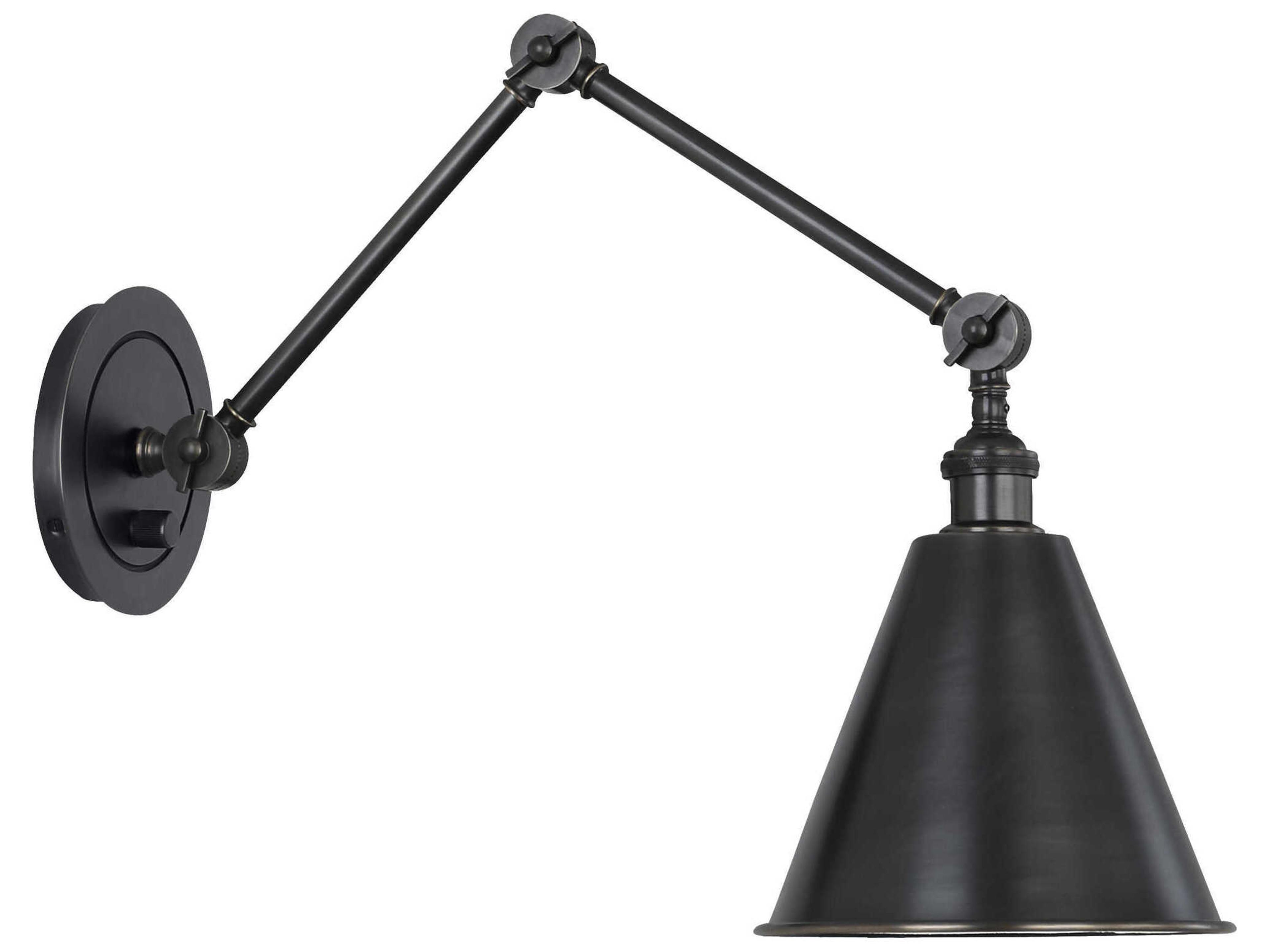 Alloy 1-Light Deep Patina Bronze Swing Wall Sconce