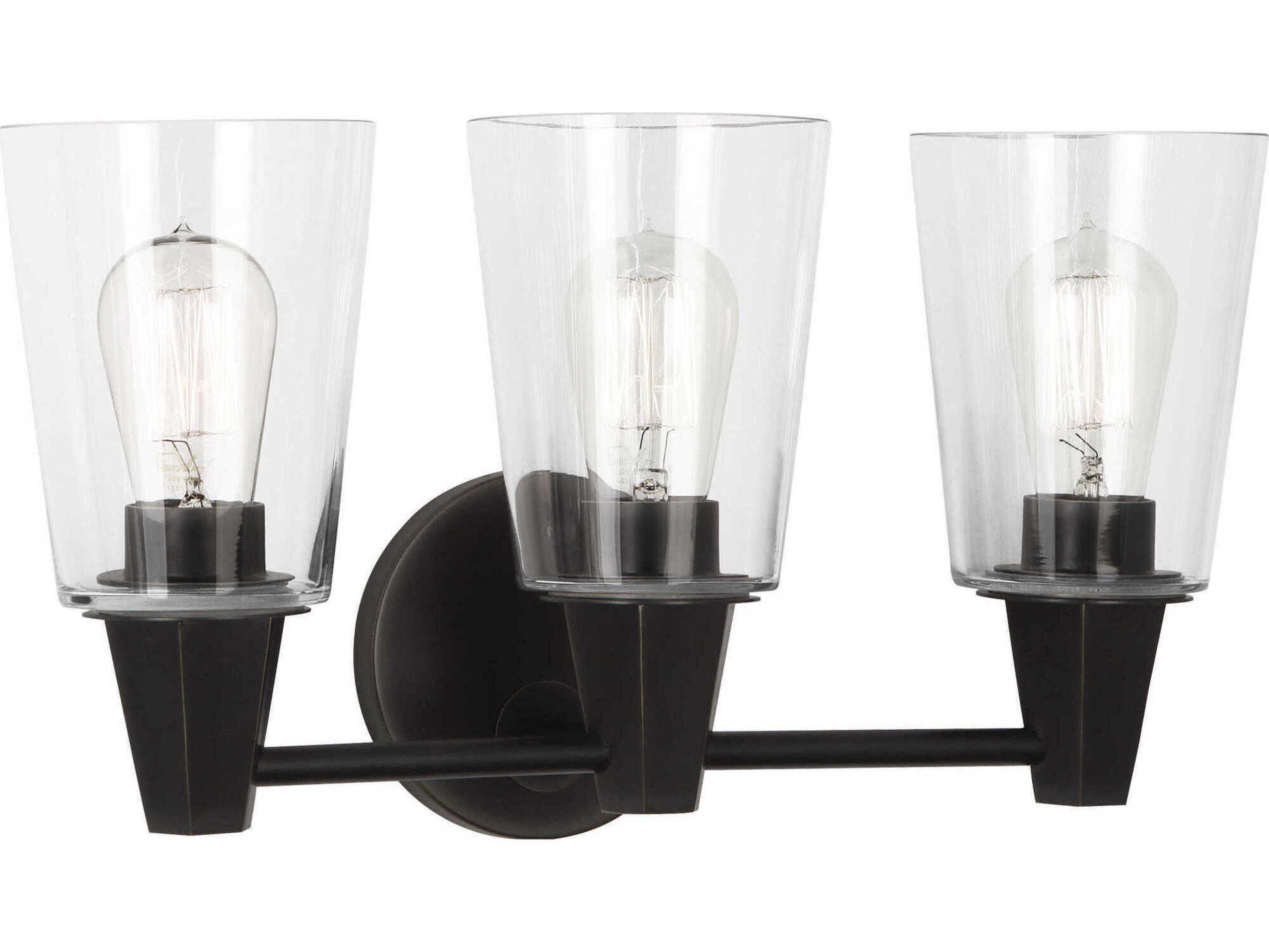 Wheatley 3-Light Deep Patina Bronze Vanity Light