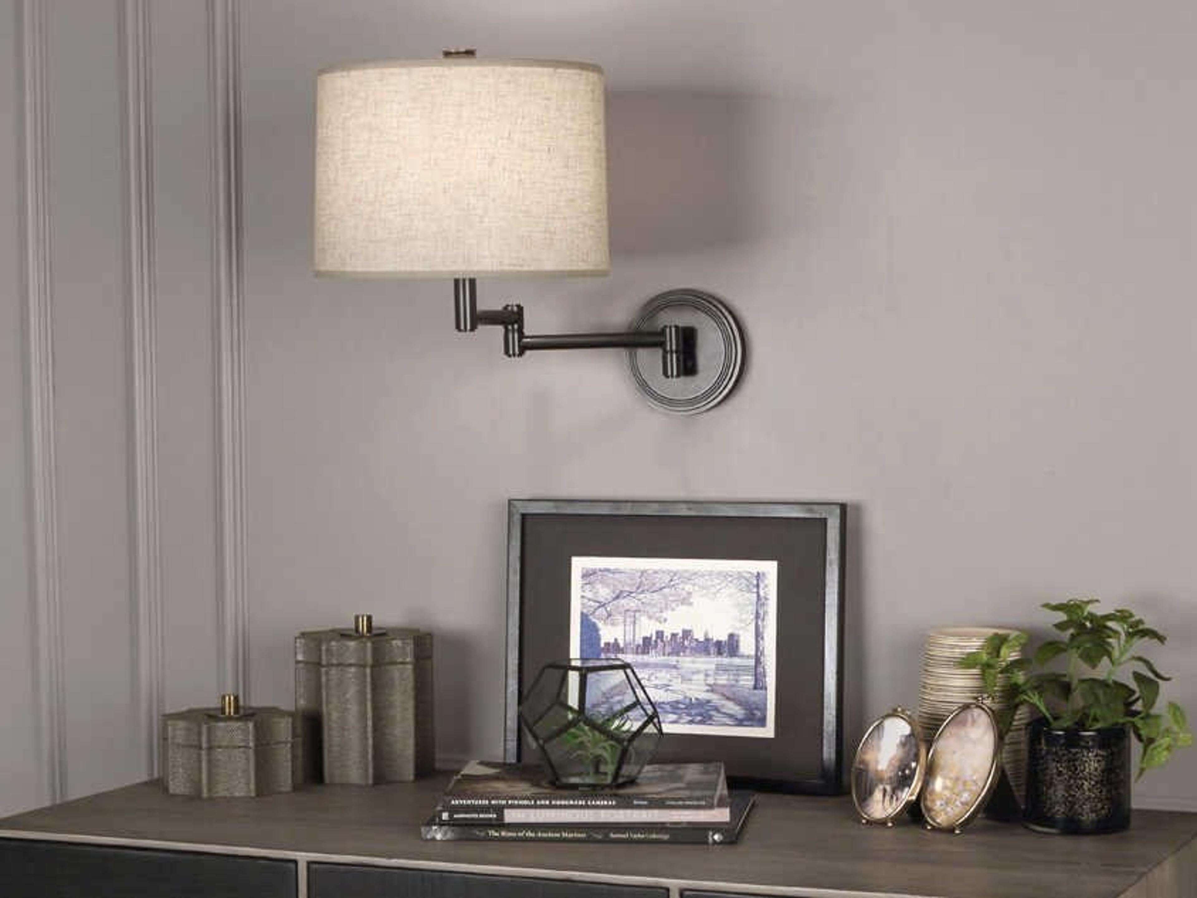 Robert Abbey Sofia 1-Light Deep Patina Bronze Swing Wall Sconce