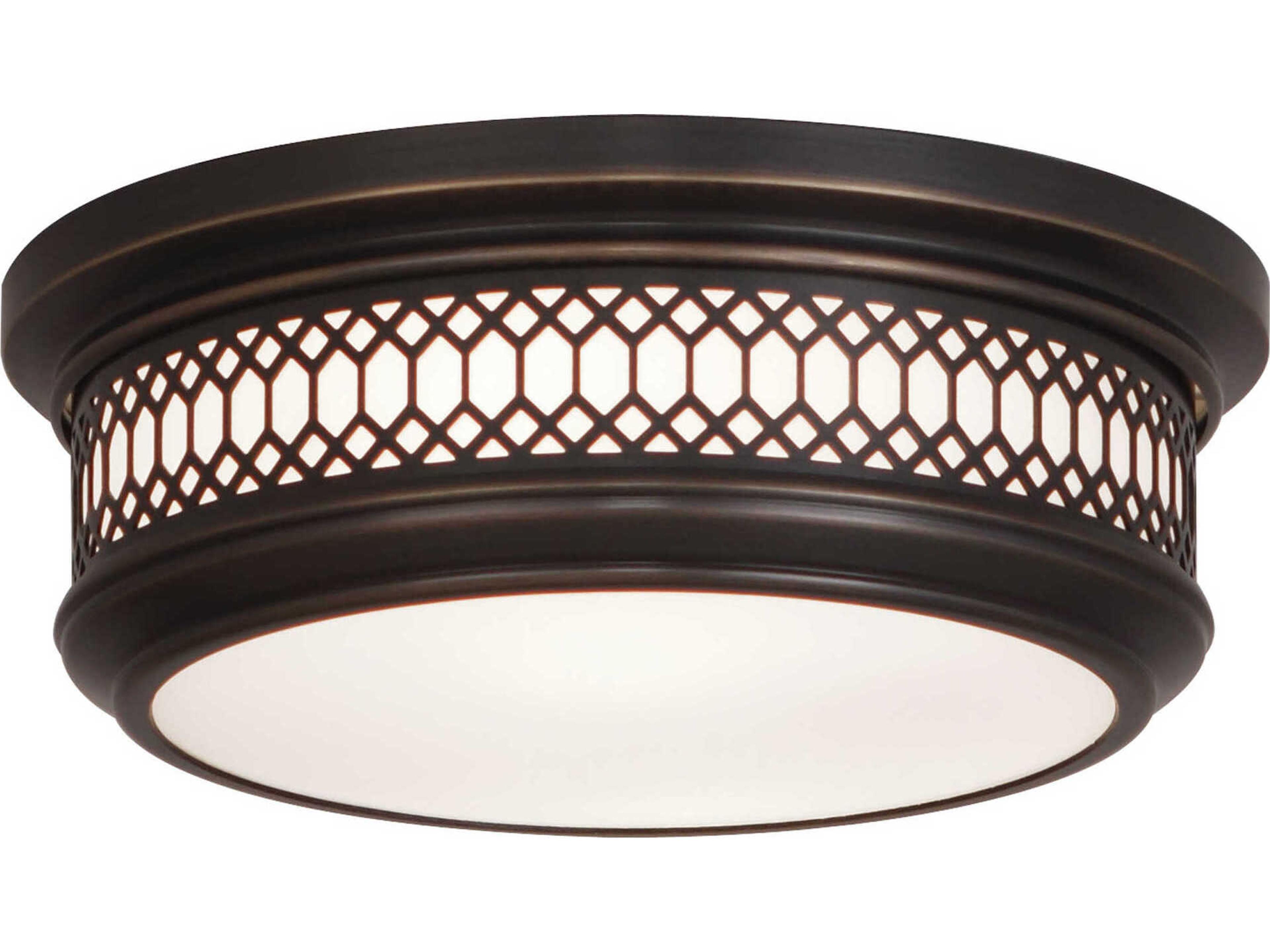 Williamsburg Tucker Flushmount Ceiling Light in Deep Patina Bronze