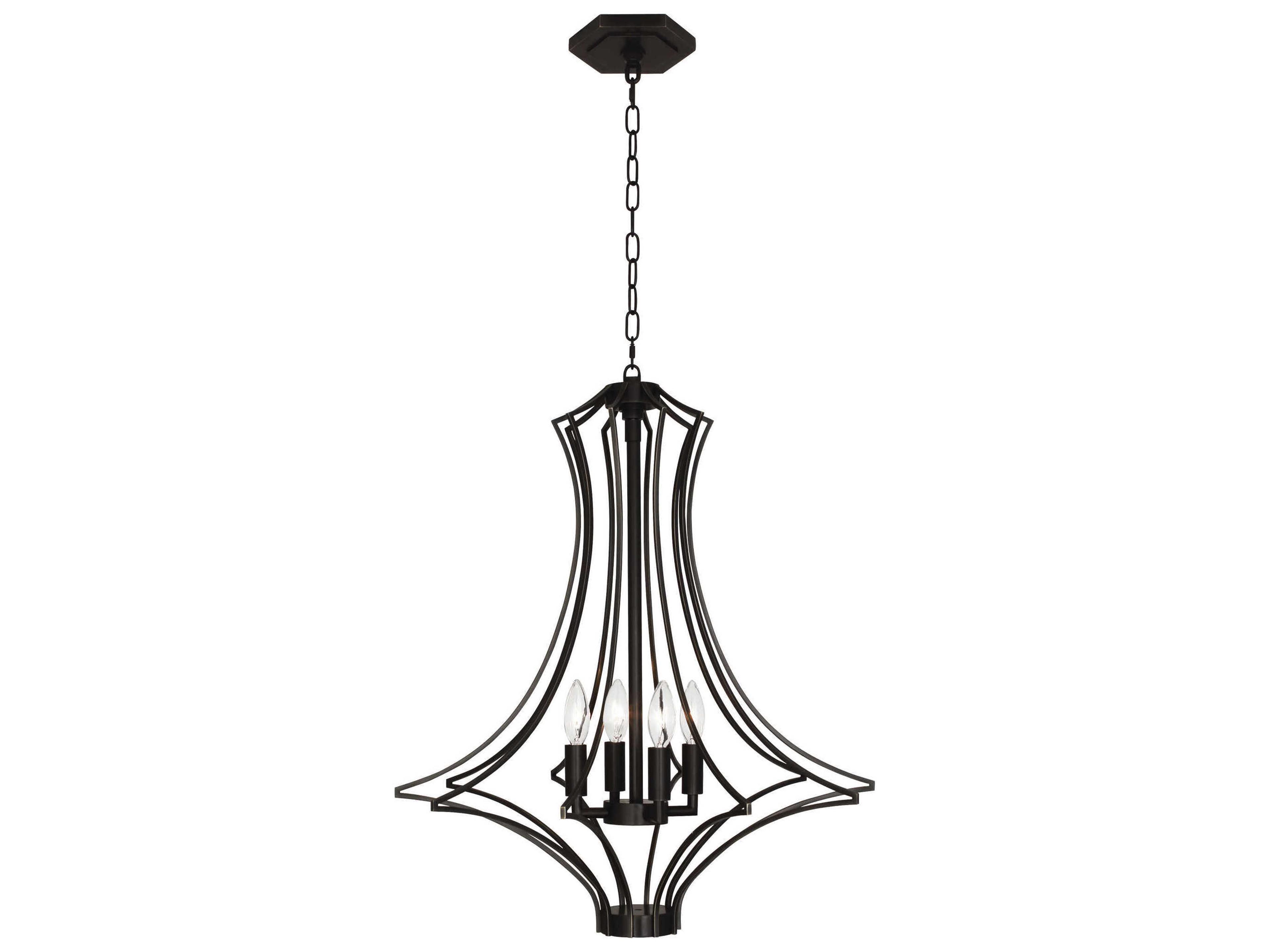 Grace 4-Light Deep Patina Bronze Pendant