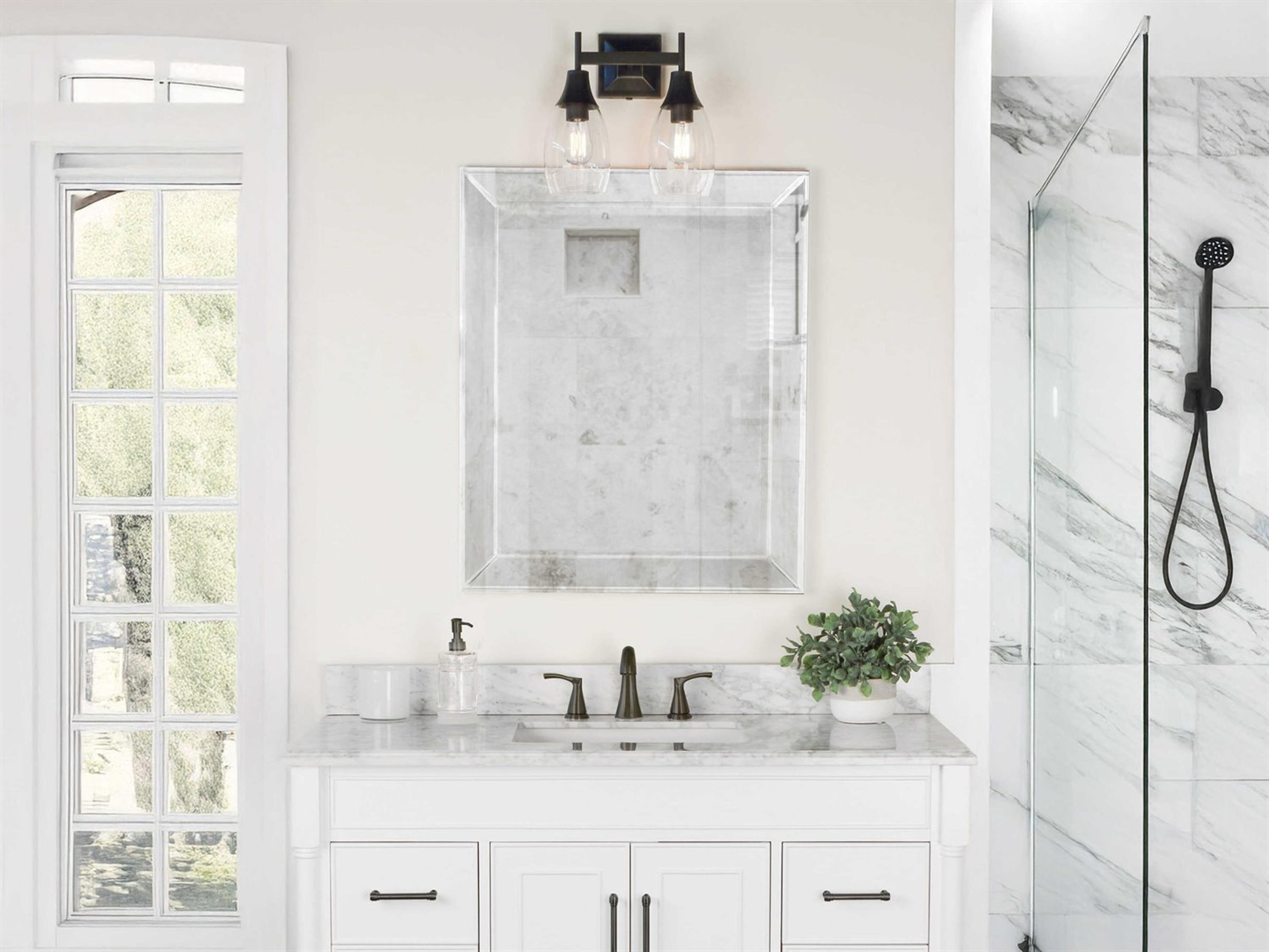 Robert Abbey Grace 2-Light Deep Patina Bronze Vanity Light