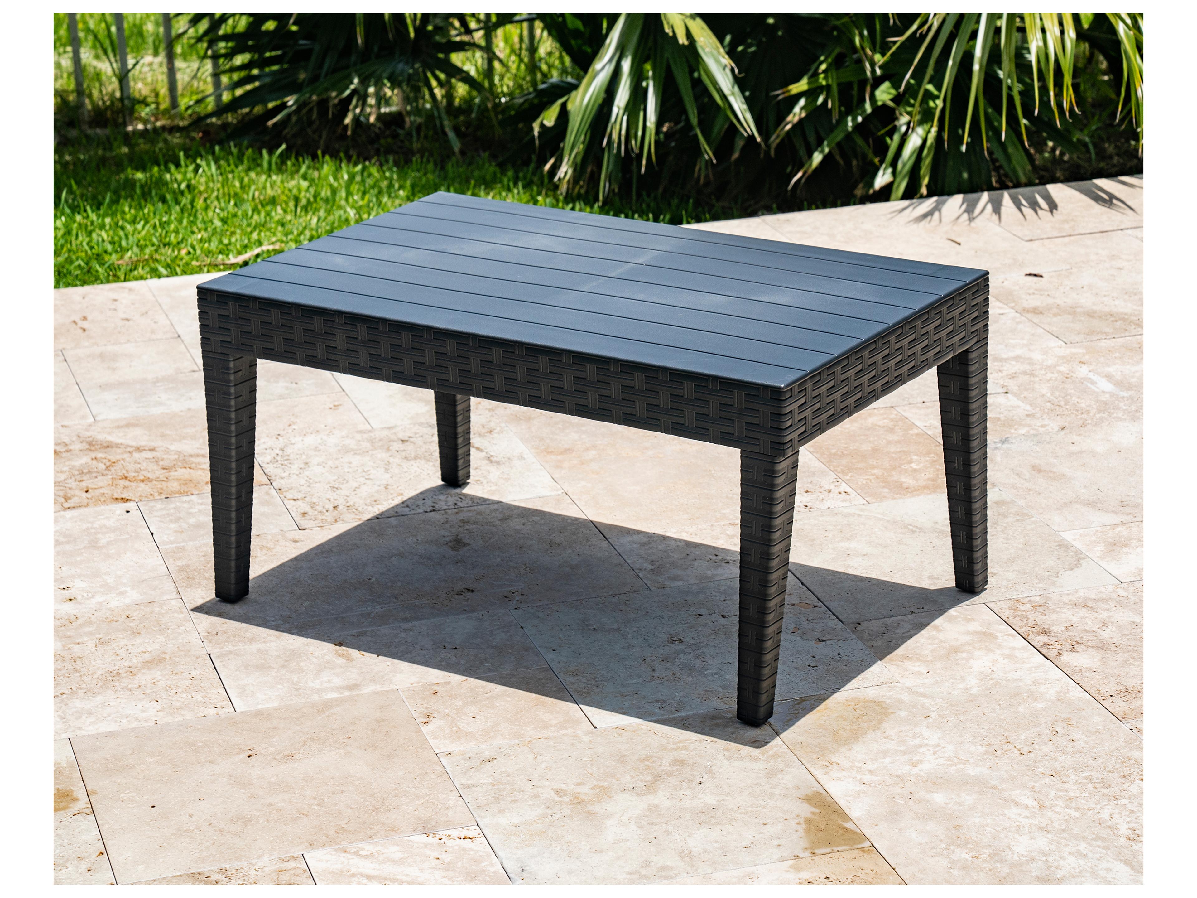 Rainbow Outdoor Alaska Resin Wicker Anthracite 4 Piece Lounge Set