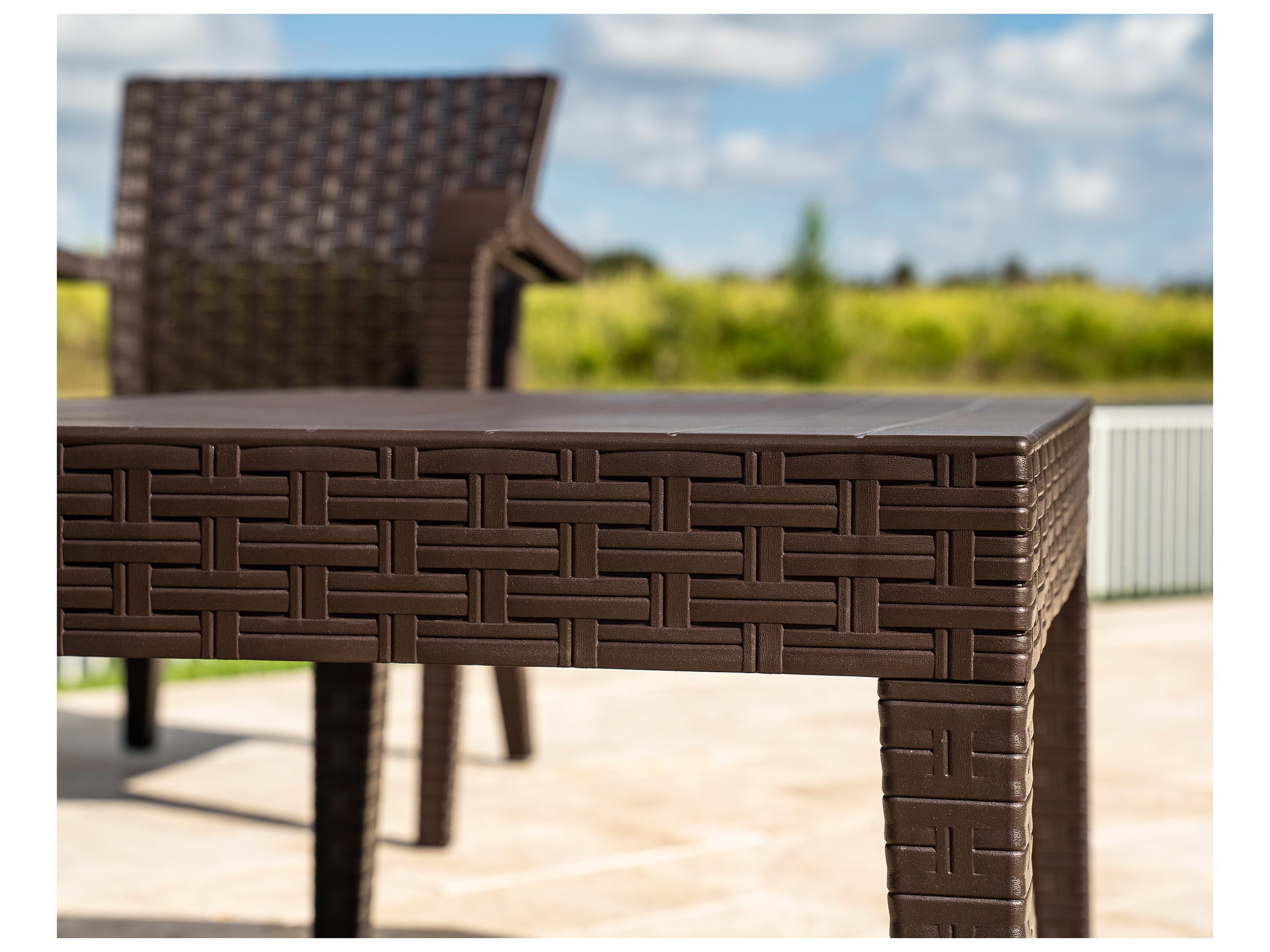 Rainbow Outdoor Alaska Resin Wicker Brown 4 Piece Lounge Set