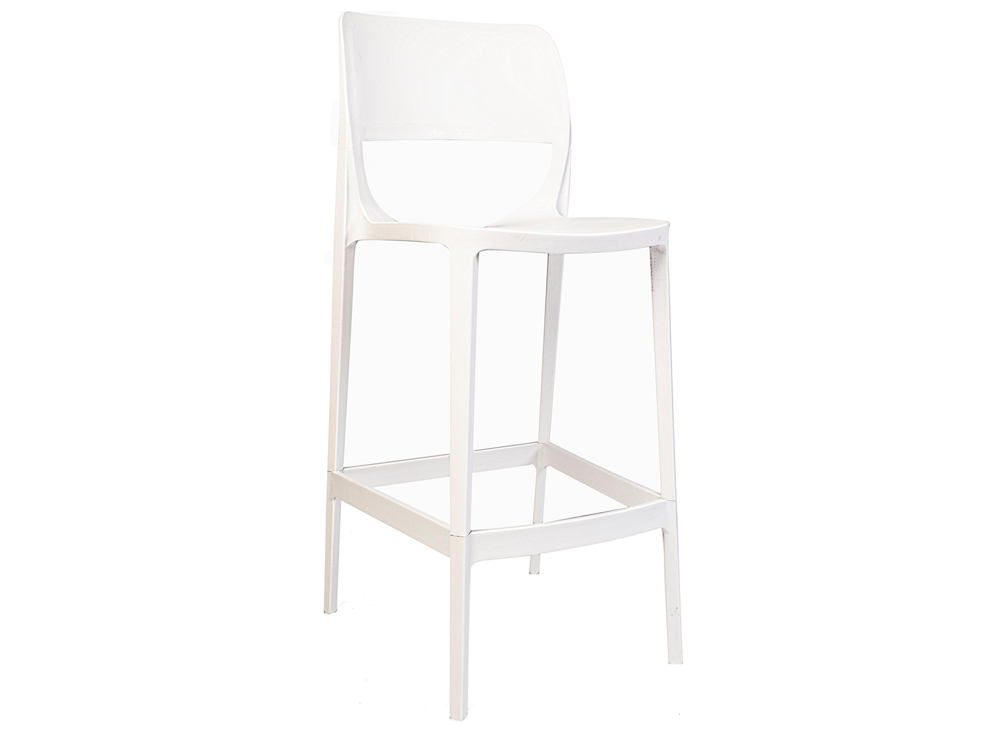 Bell Resin White Stackable Dining Side Chair Set of 2