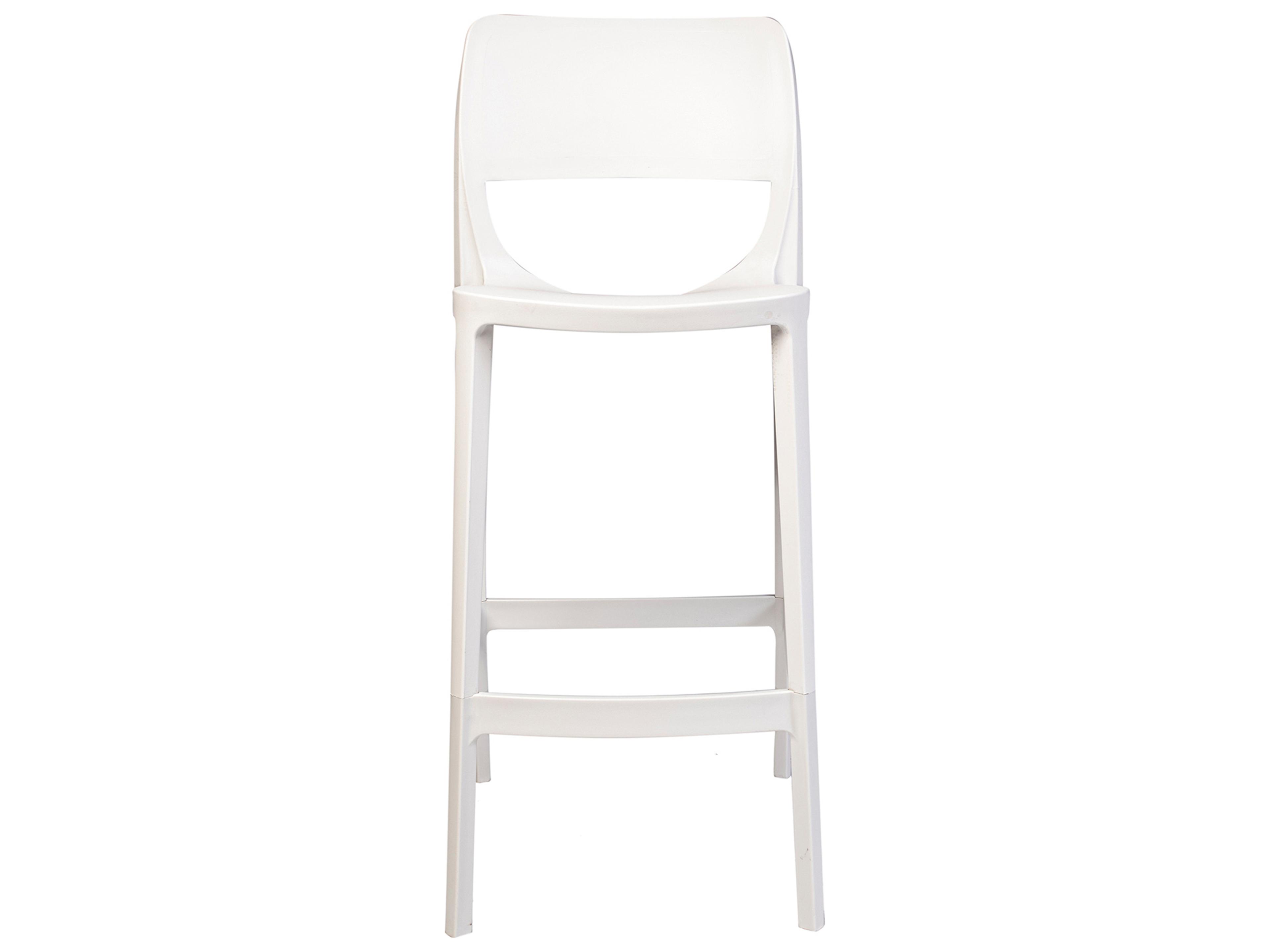 Rainbow Outdoor Bell Resin White Stackable Dining Side Chair Set of 2