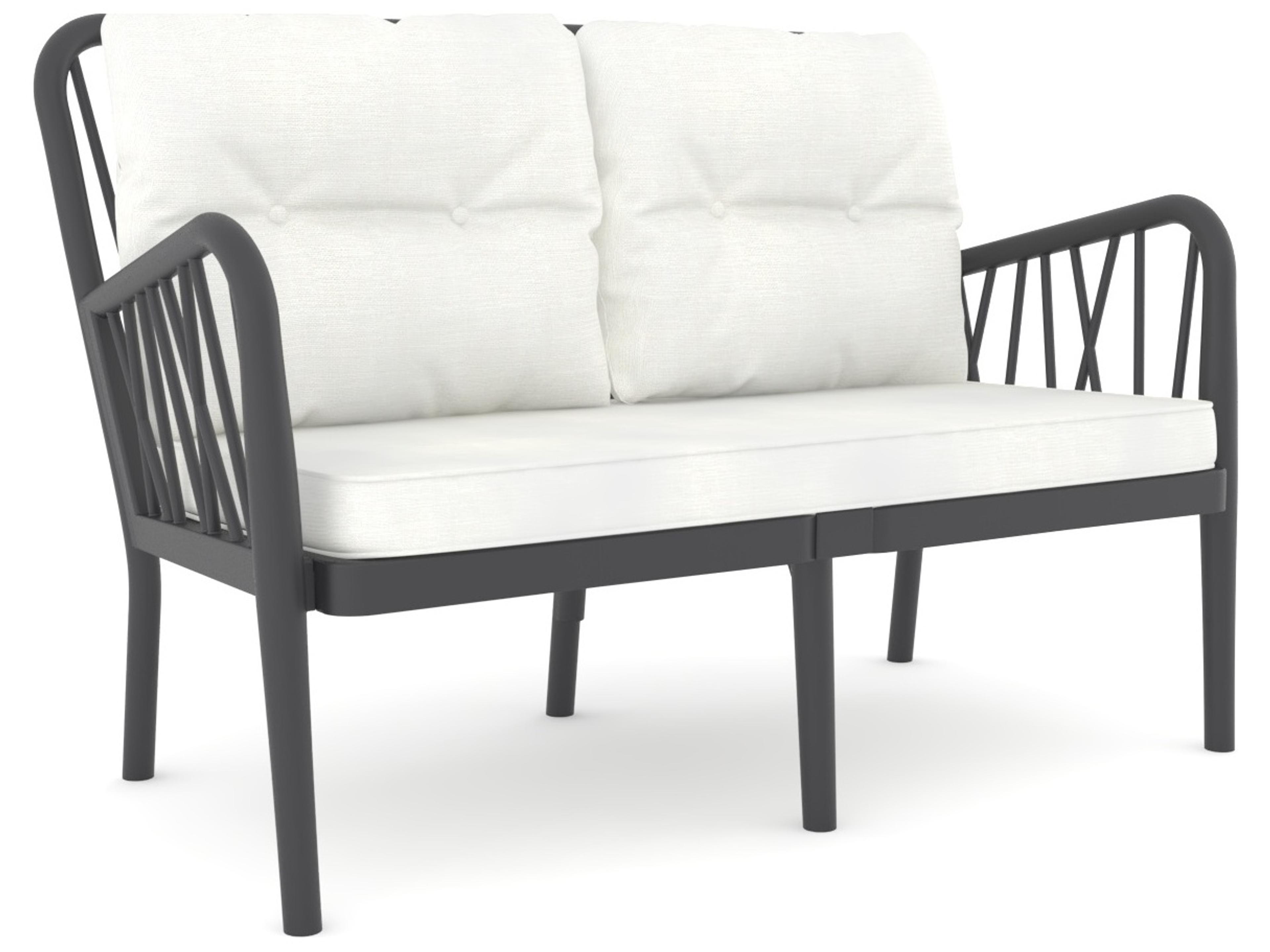 Rainbow Outdoor Gala Resin Anthracite 4 Piece Lounge Set with Cushion