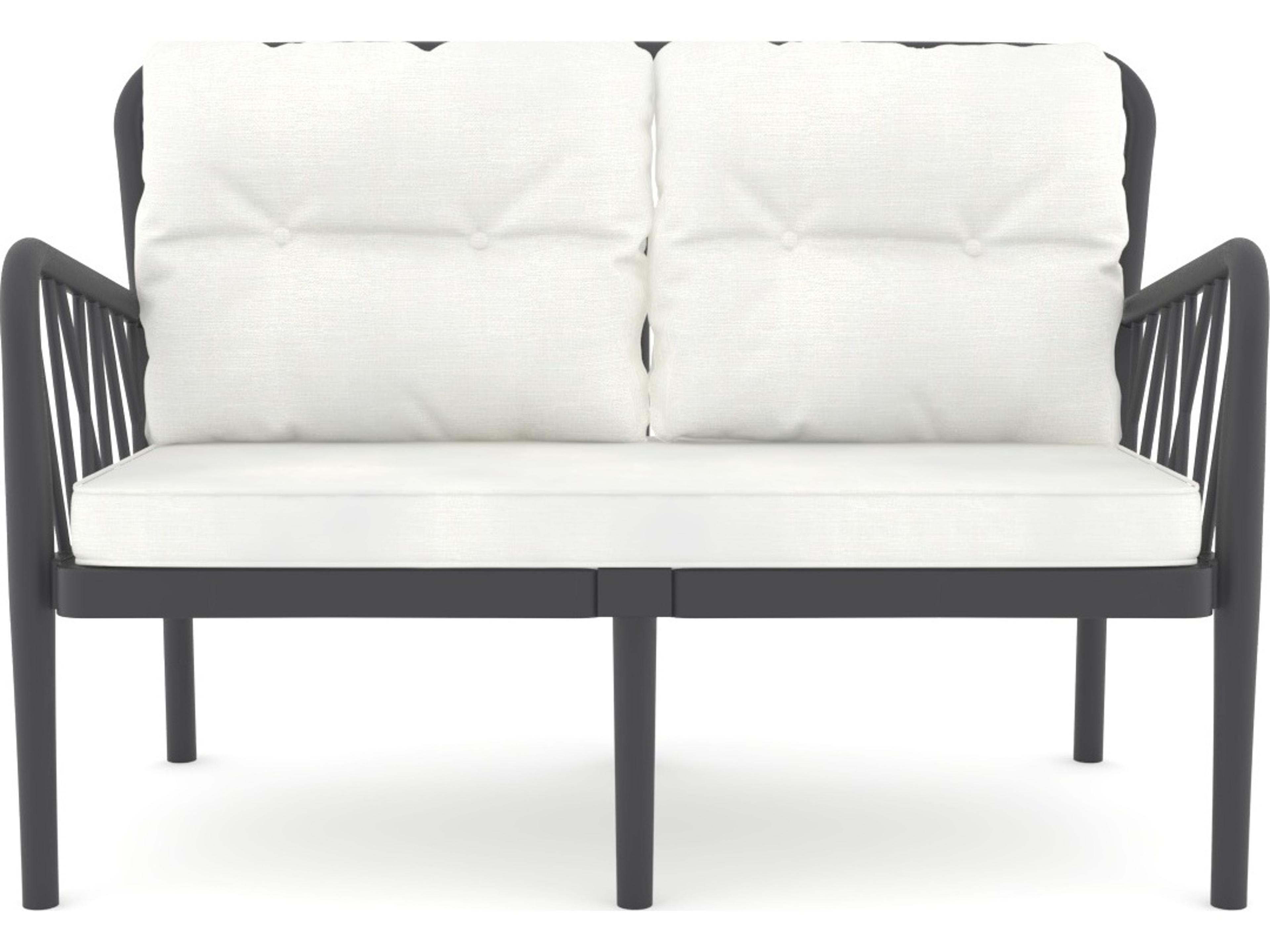 Rainbow Outdoor Gala Resin Anthracite 4 Piece Lounge Set with Cushion