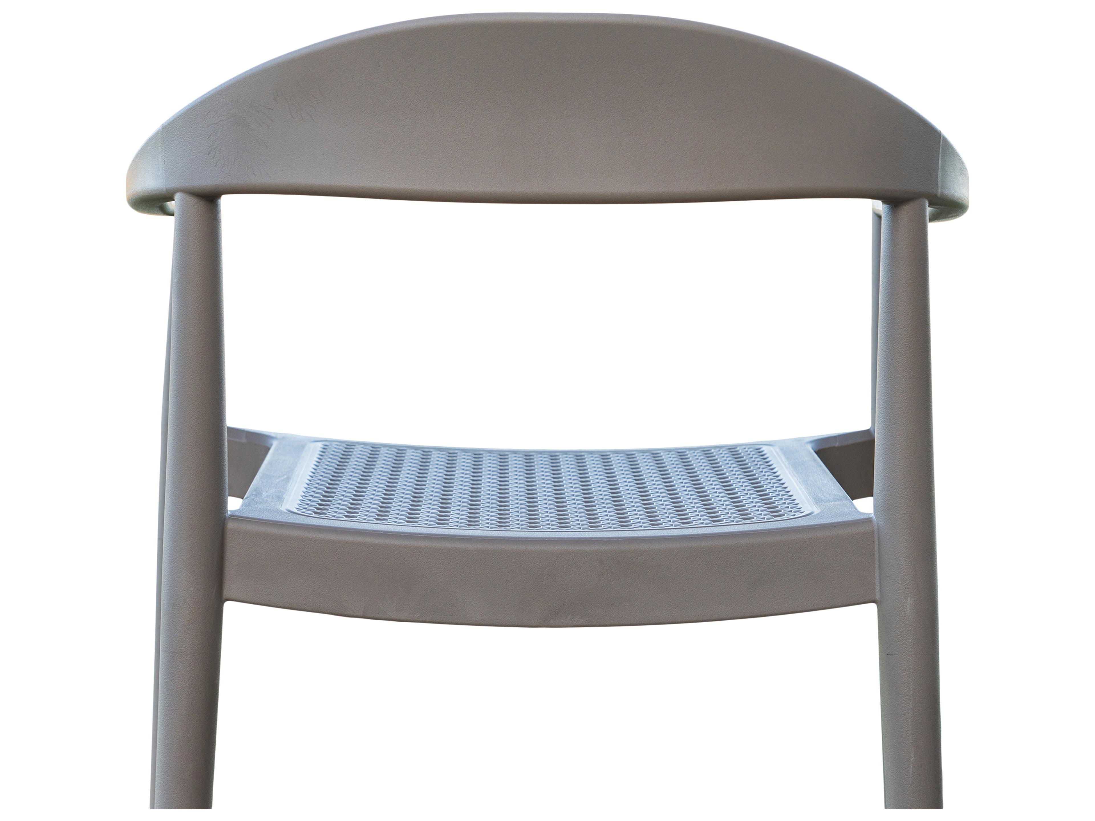 Rainbow Outdoor Kennedy Resin Cappuccino Stackable Dining Arm Chair Set of 2